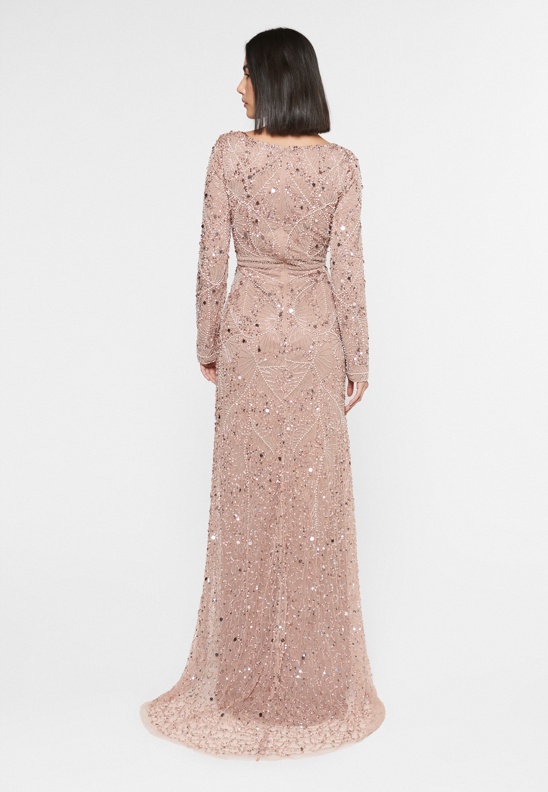 Grace Modest Embellished Sequin Maxi Dress | MTZ250112