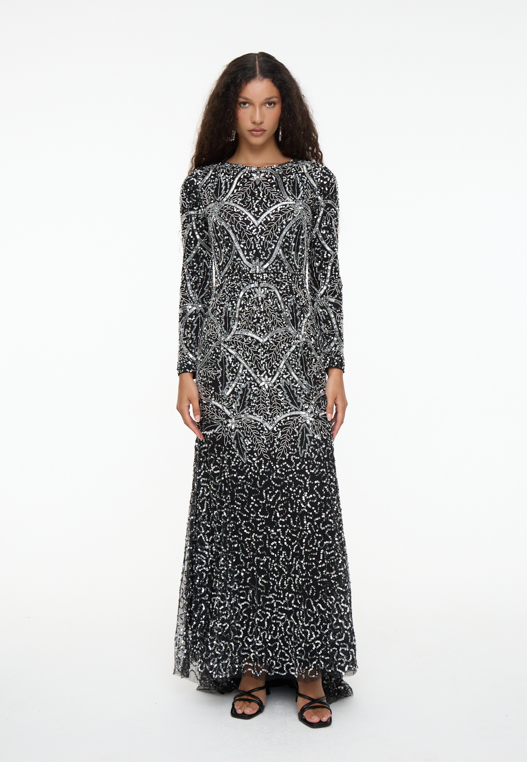 Azza Embellished Sequin Maxi Dress | MTZ250814