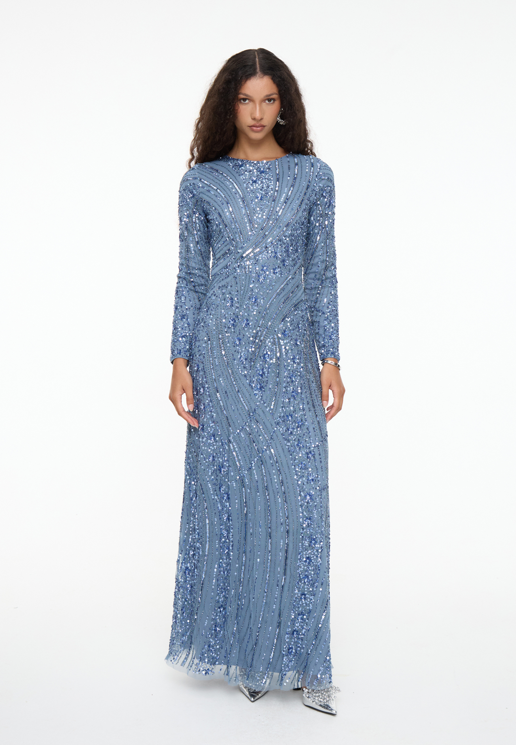 Treva Embellished Sequin Maxi Dress | MTZ260901