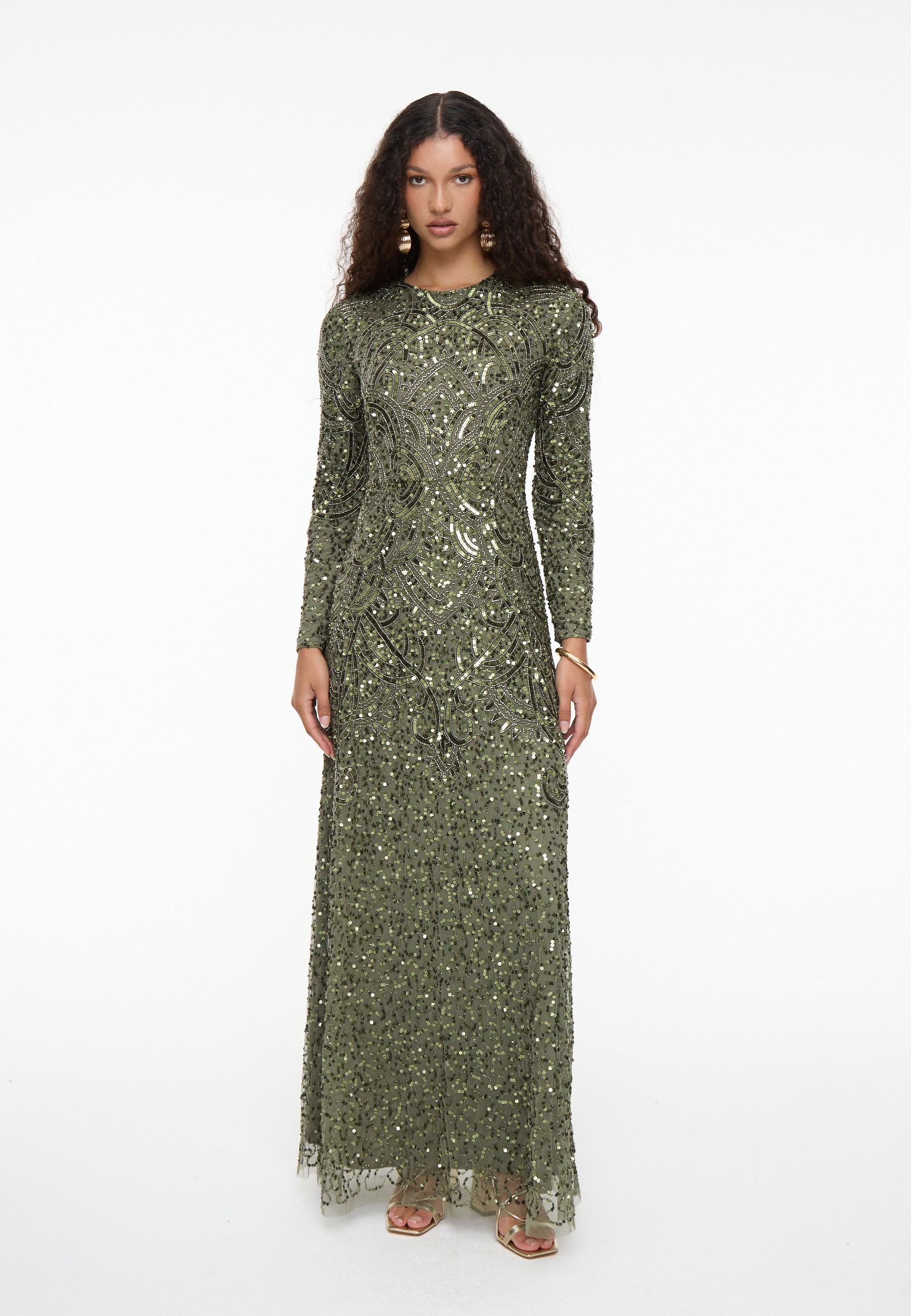 Derya Embellished Sequin Maxi Dress | MTZ250811