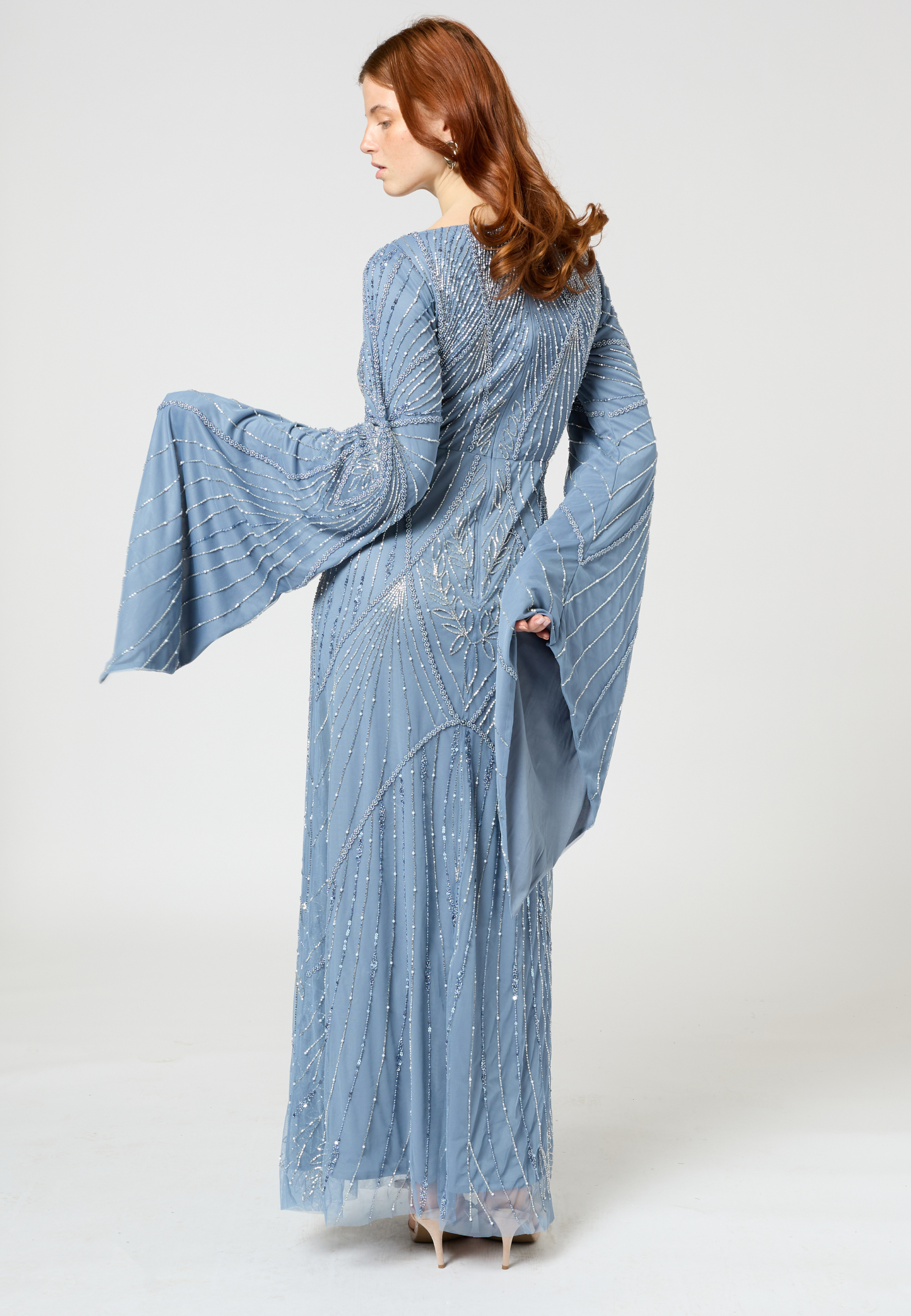 Lauren Modest Embellished Sequin Maxi Dress | MTZ250402