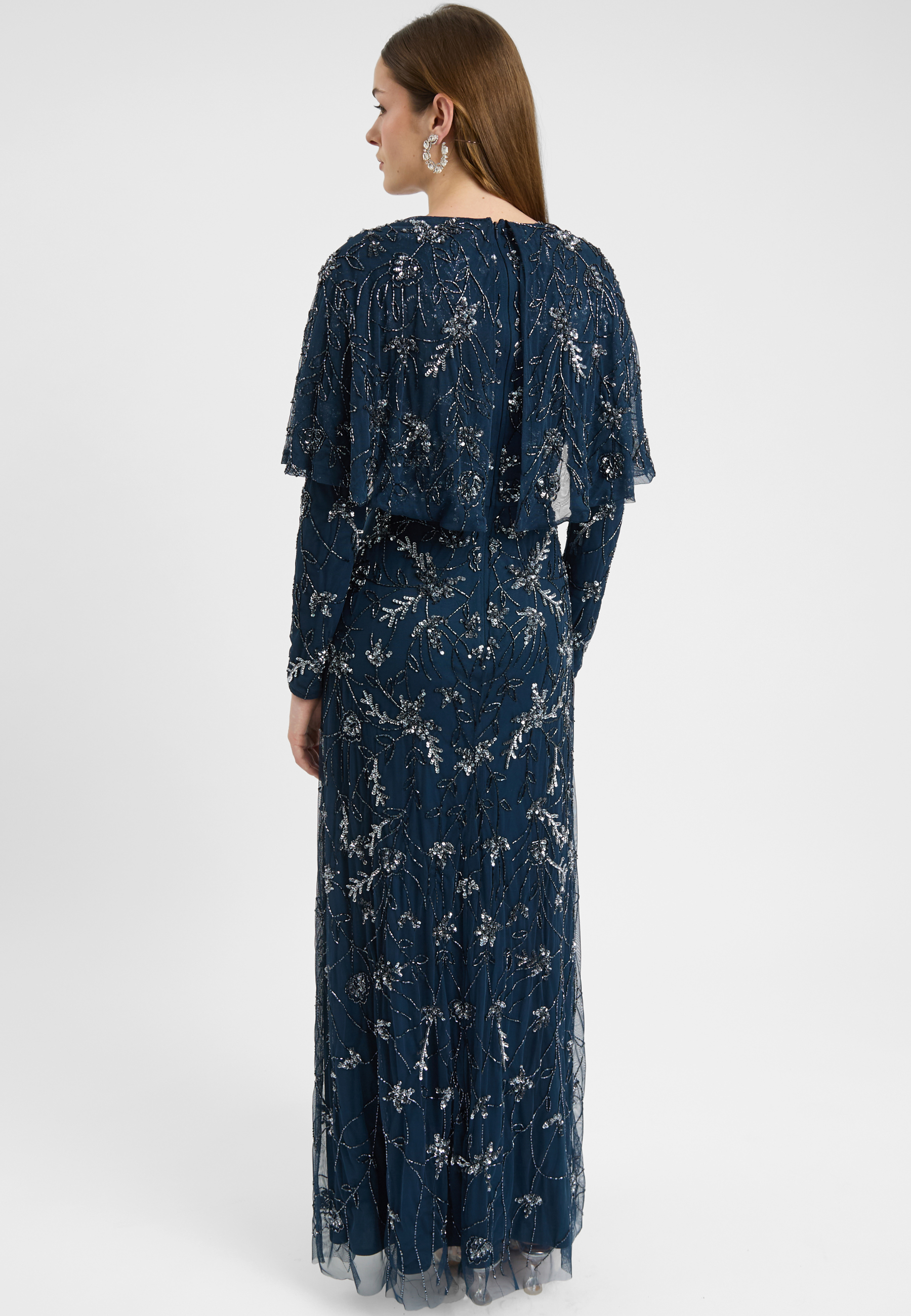 Soraya Modest Embellished Sequin Maxi Dress | MTZ250801