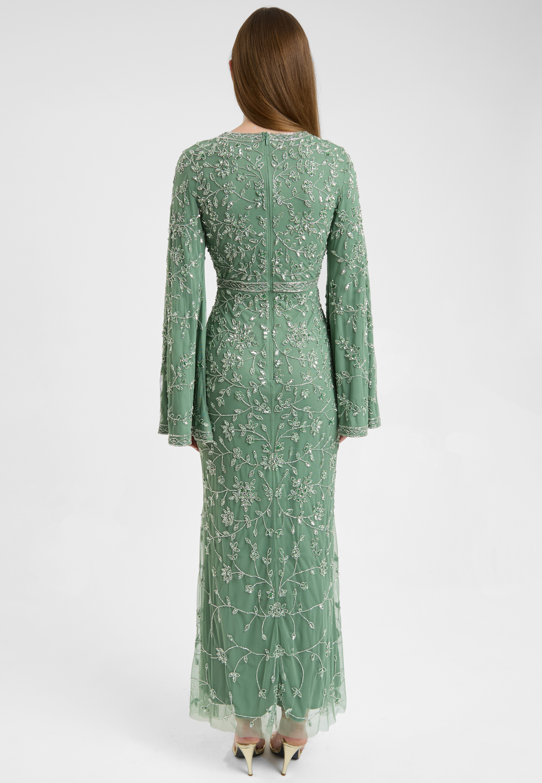 Eliza Modest Embellished Sequin Maxi Dress | MTZ250702