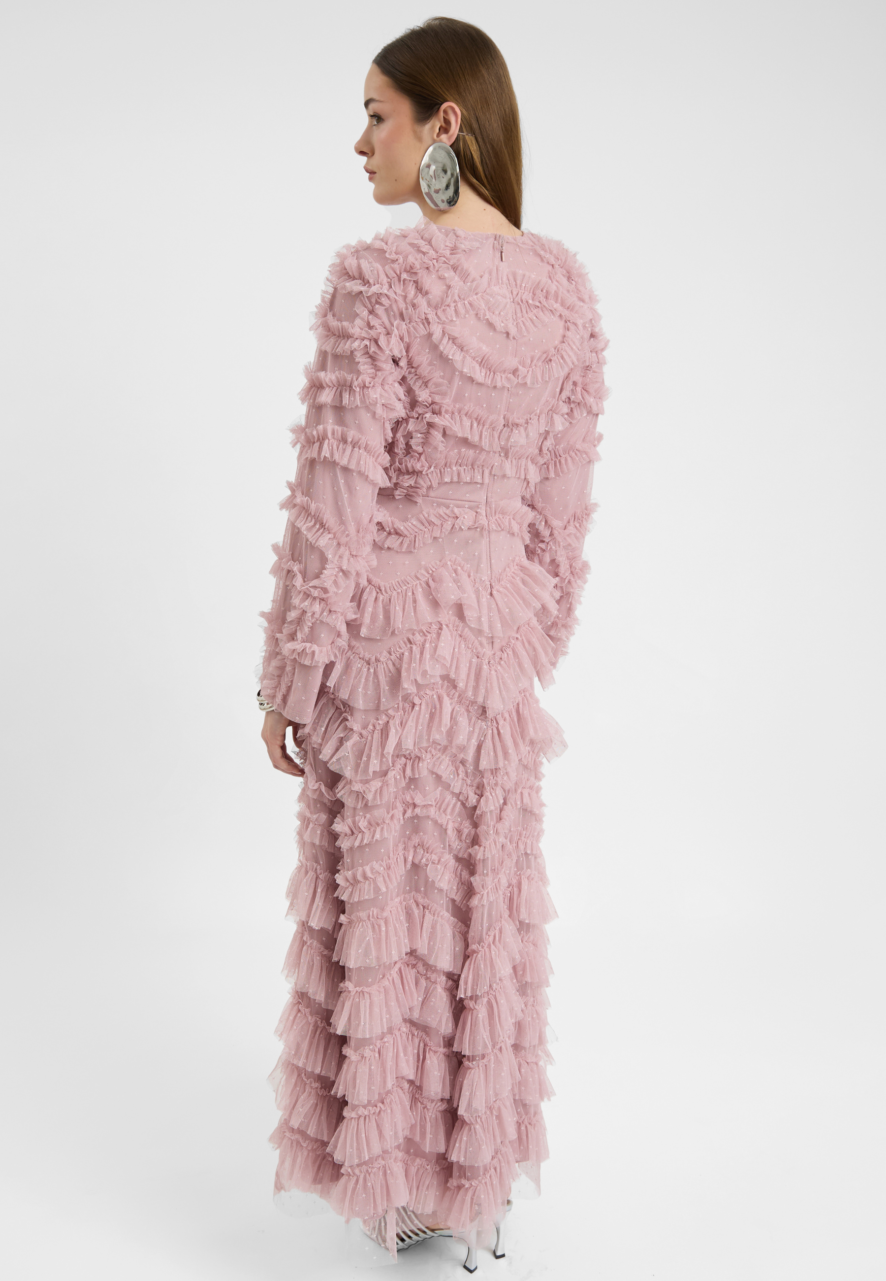 Zaina Modest Ruffle Maxi Dress | MTZ250124