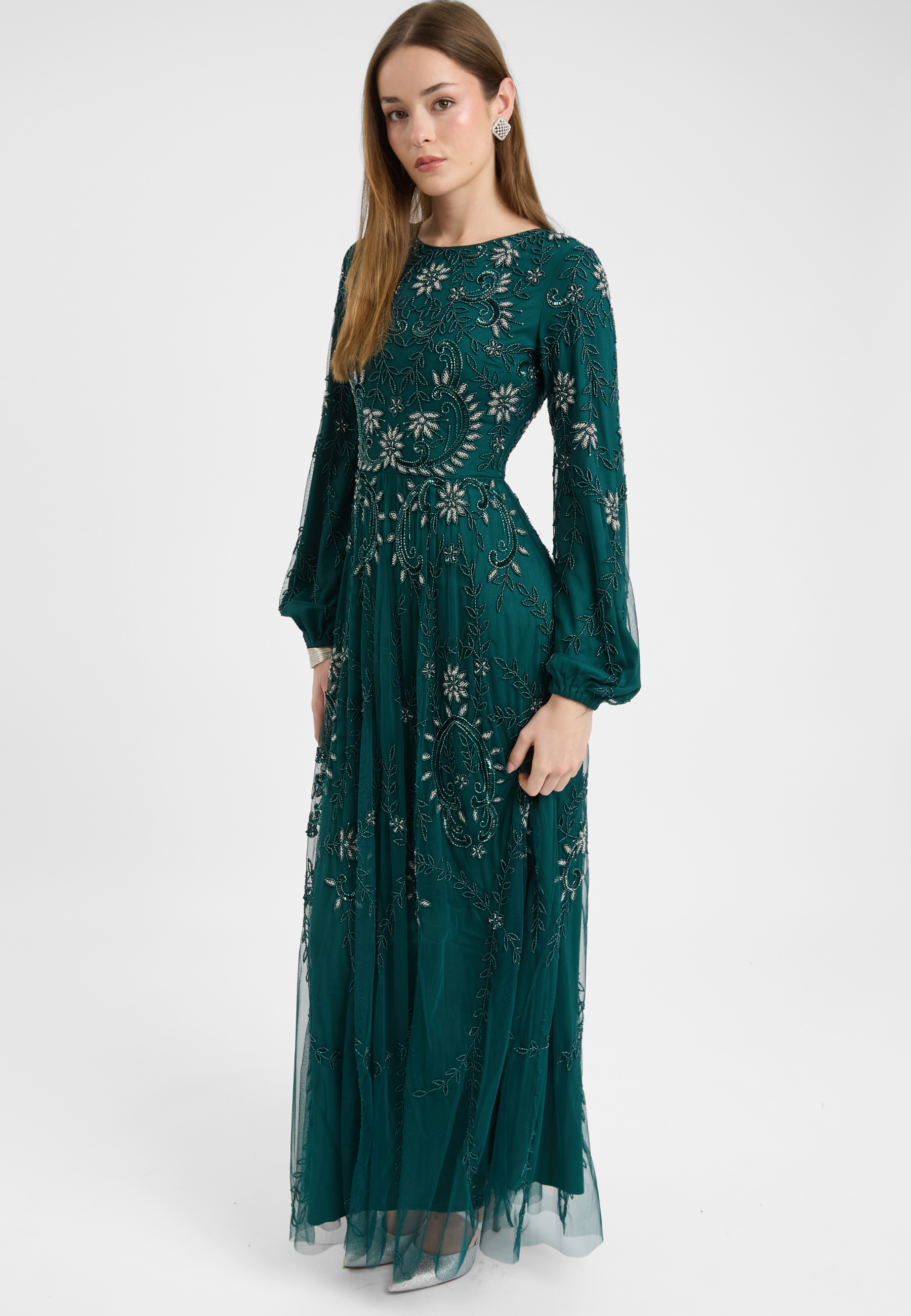 Rawa Modest Embellished Sequin Maxi Dress | MTZ250710