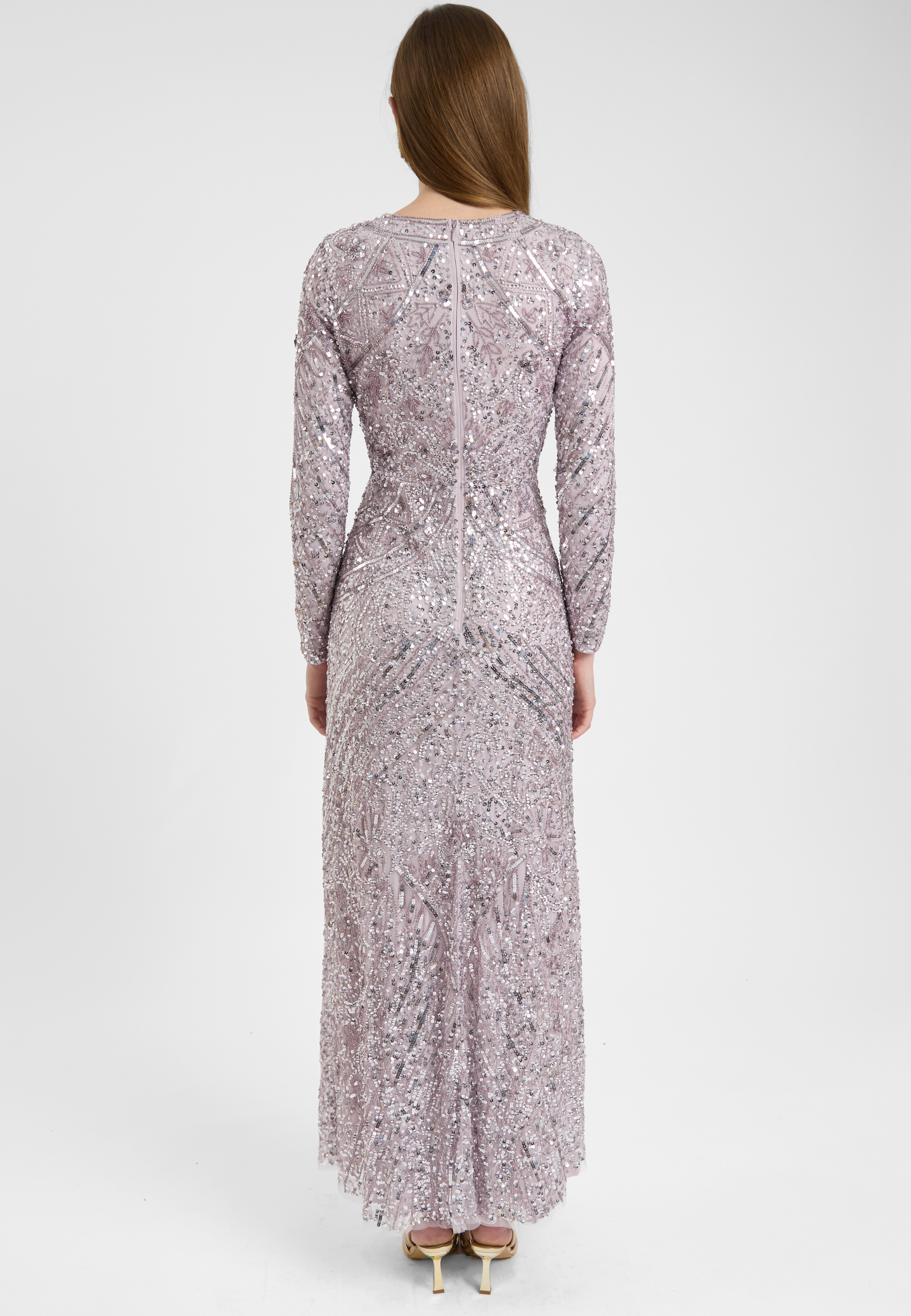 Liya Modest Embellished Sequin Maxi Dress | MTZ250102