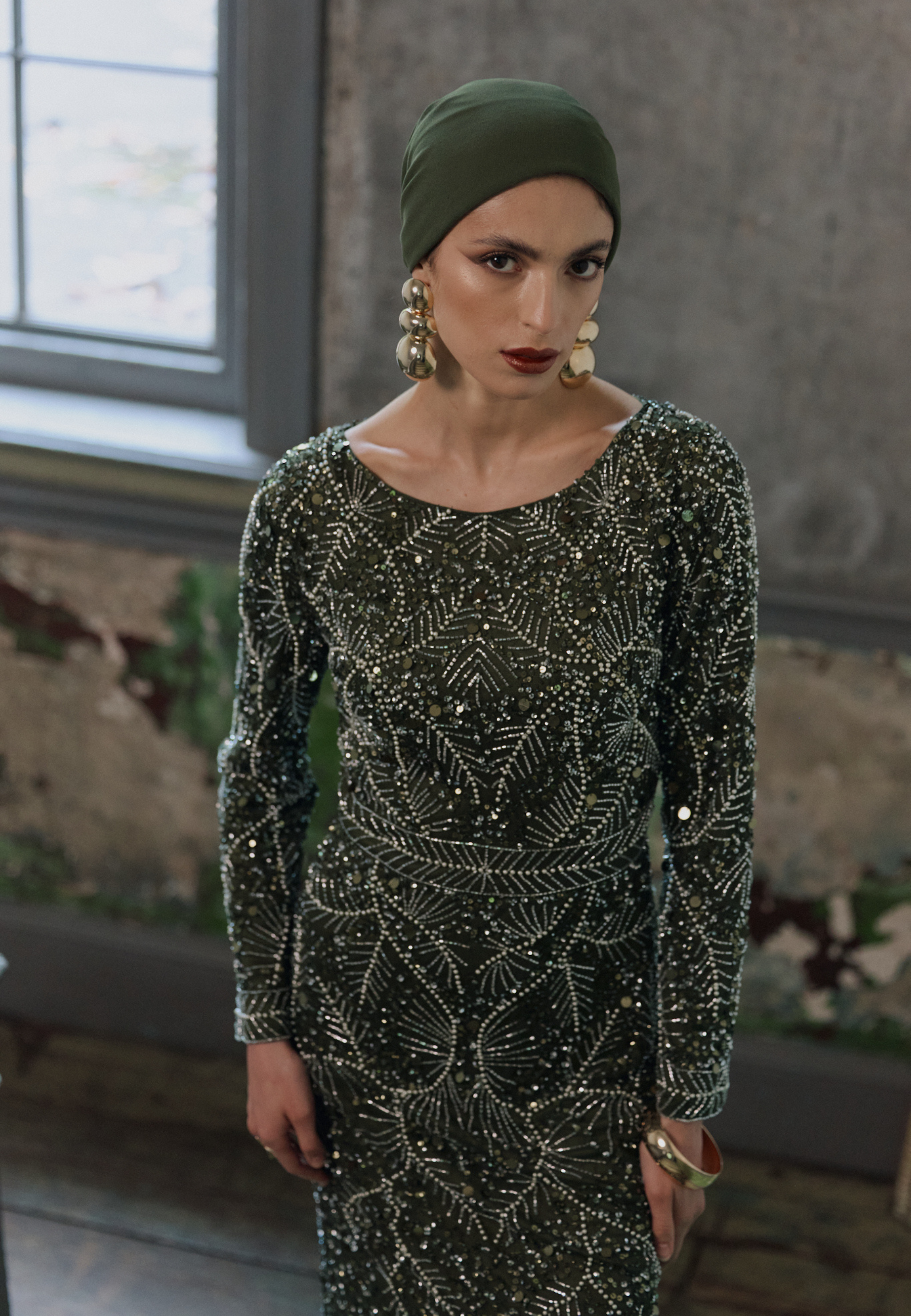 Wayan Embellished Sequin Maxi Dress | MTZ260902