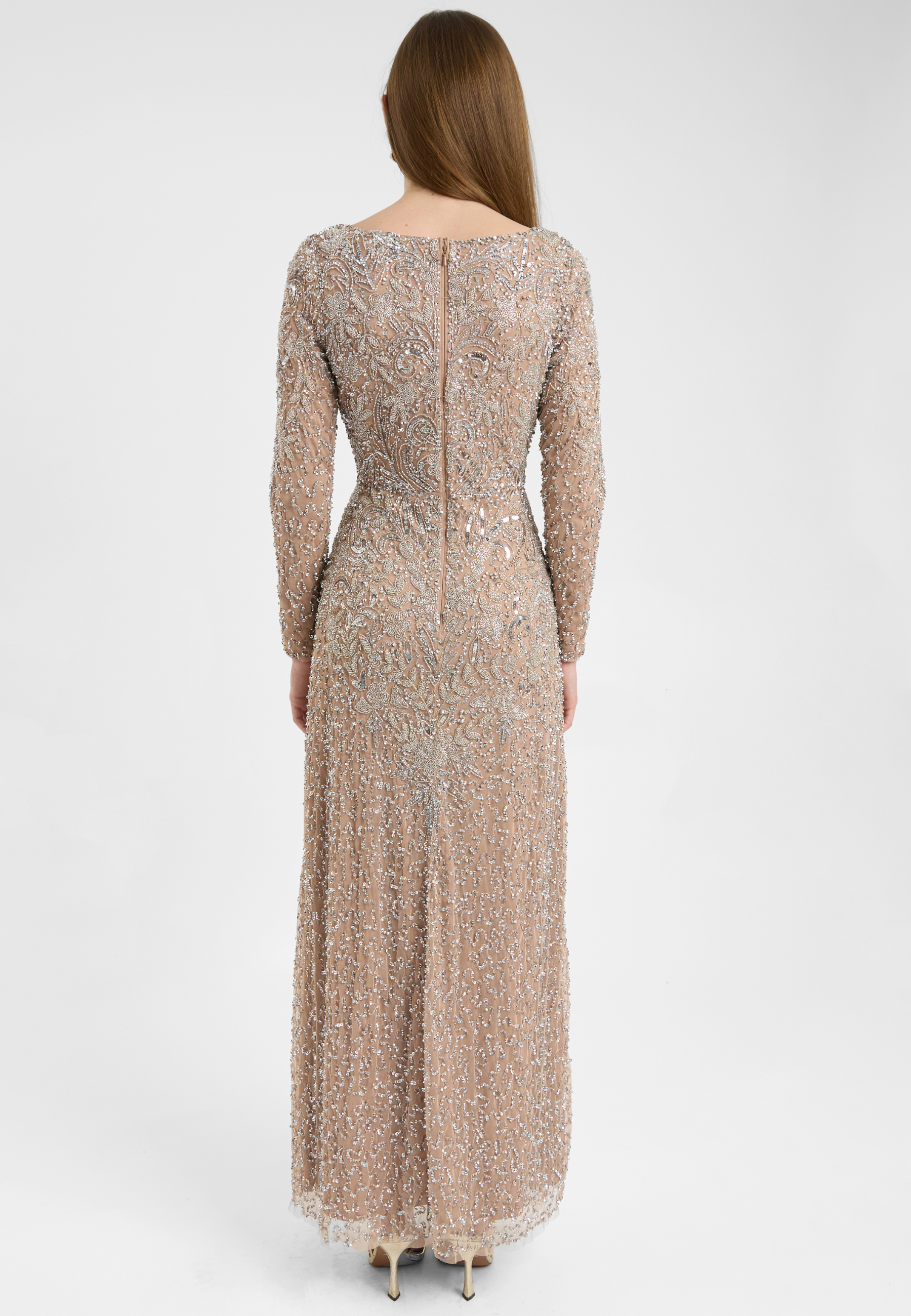 Raisa Modest Embellished Sequin Maxi Dress | MTZ250415