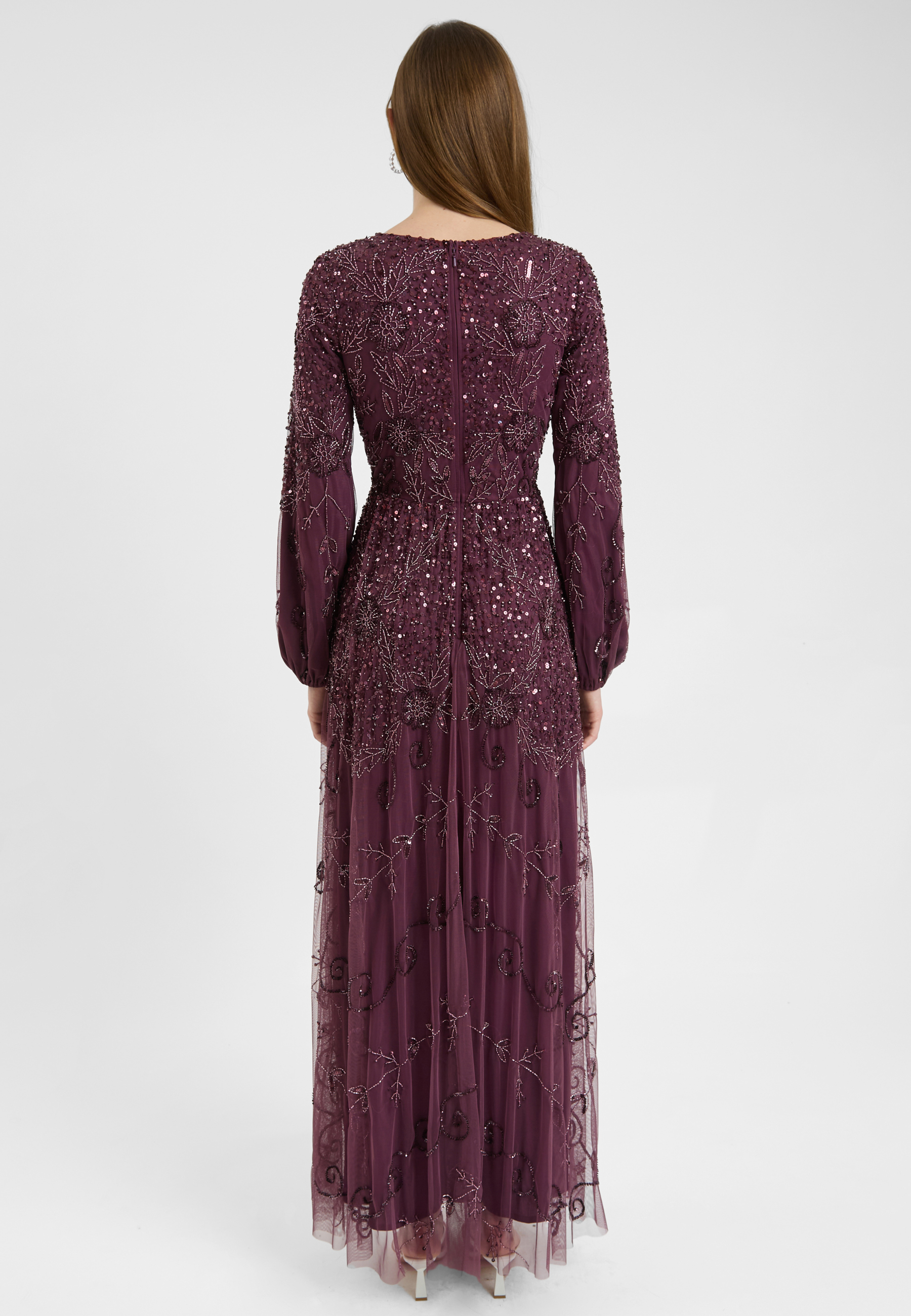 Tiana Embellished Sequin Maxi Dress | MTZ250715