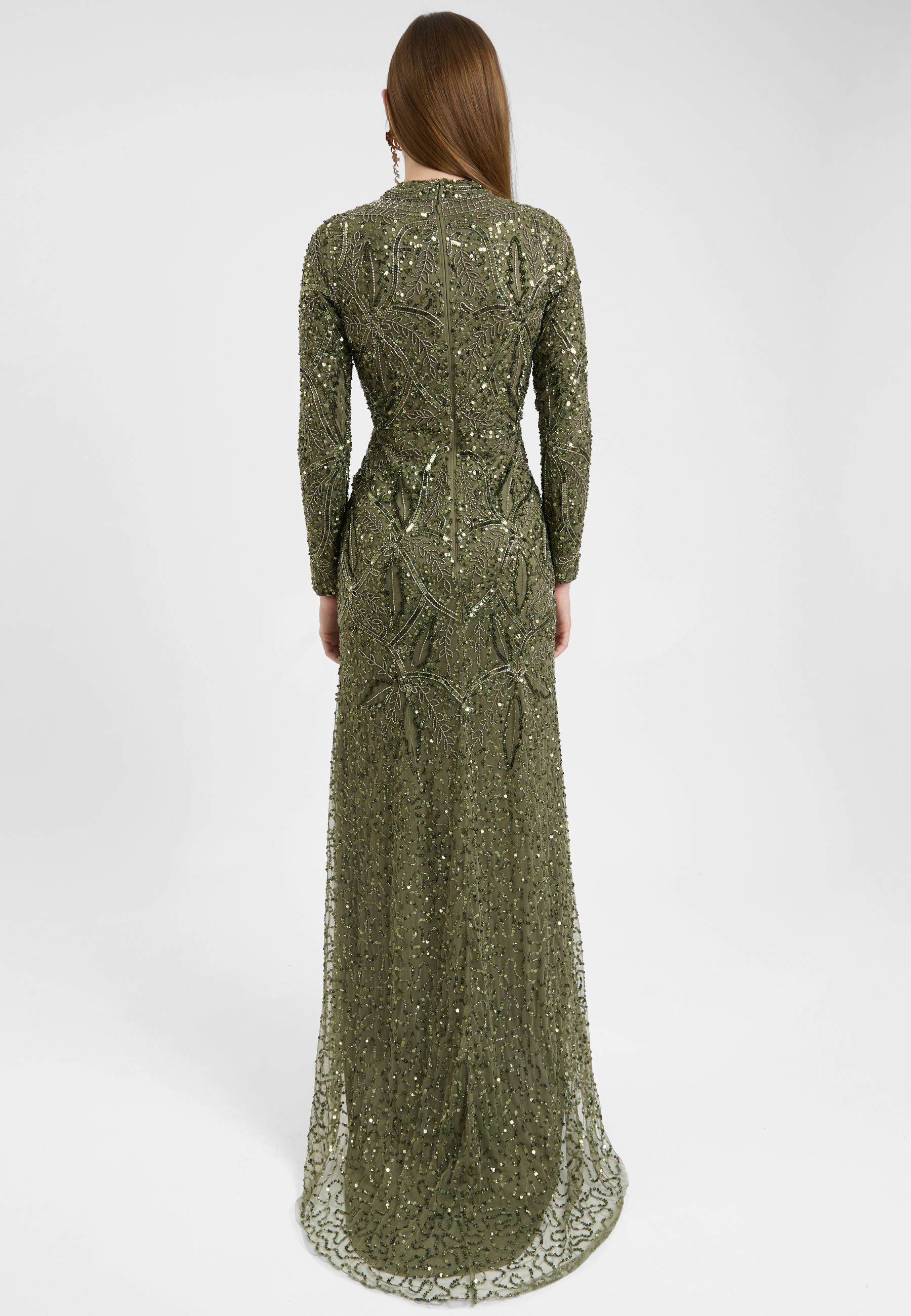 Talia Modest Embellished Sequin Maxi Dress | MTZ250412