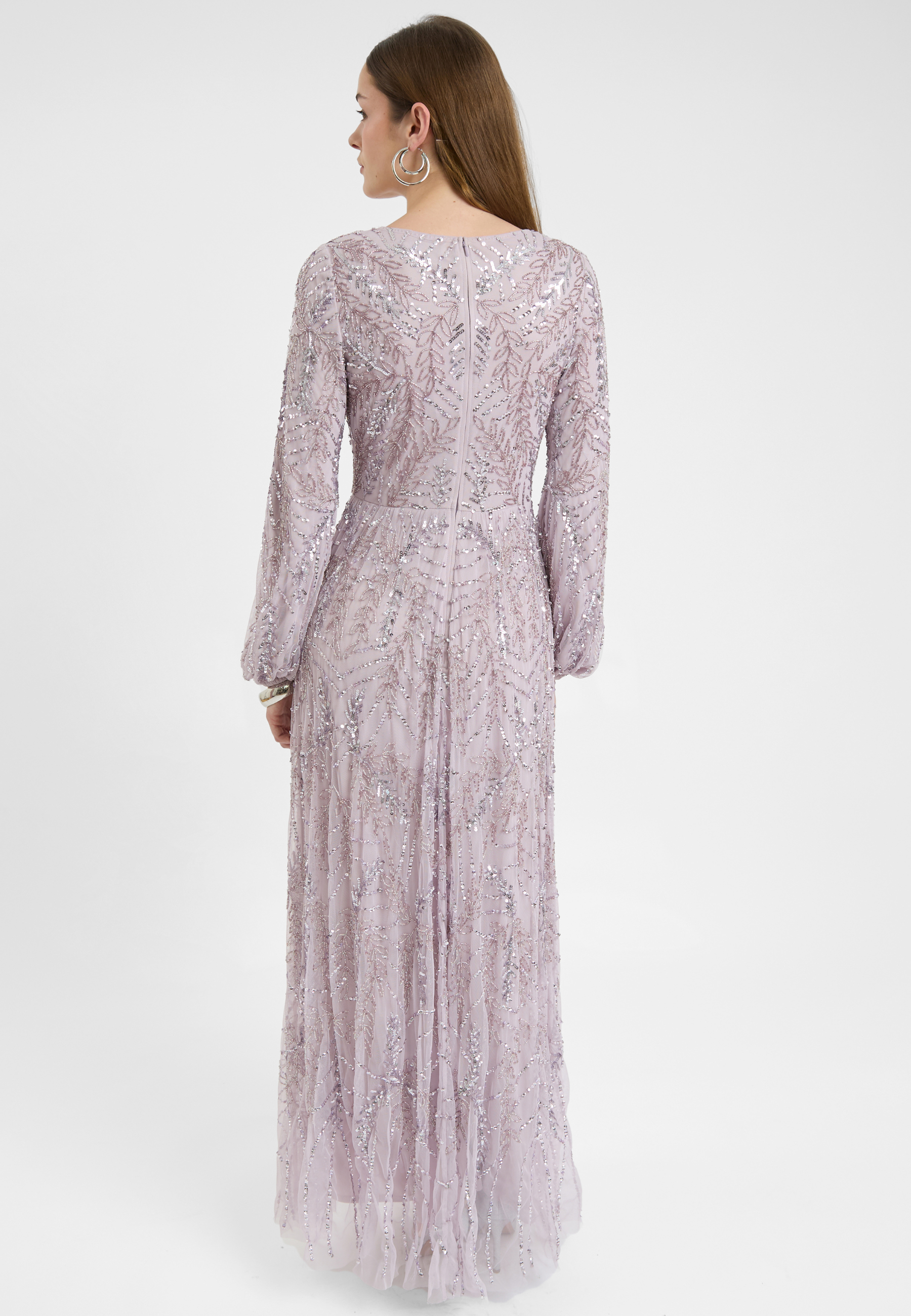 Imara Modest Embellished Sequin Maxi Dress | MTZ250324
