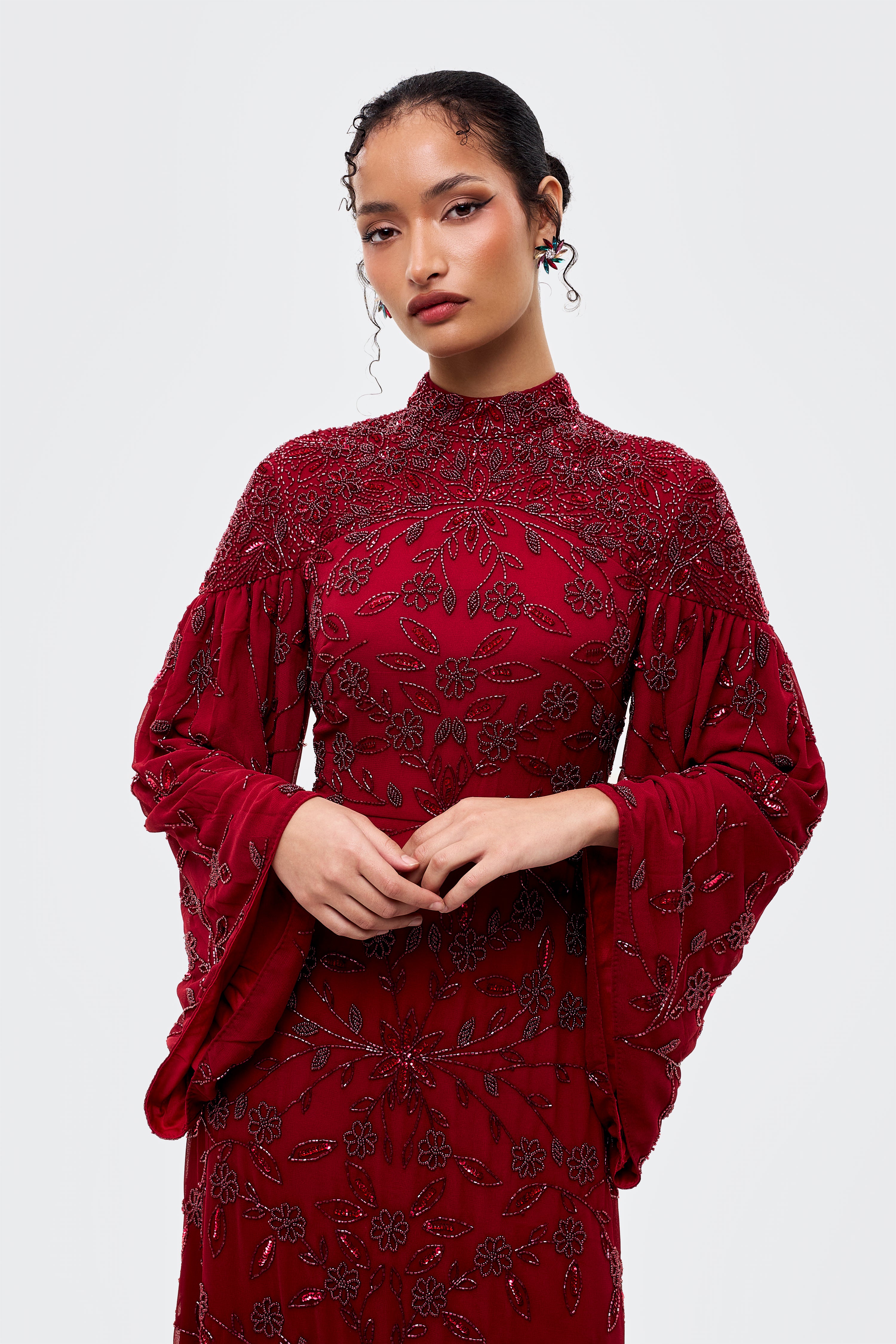 Maisie Modest Sequin Maxi Dress | MTZ260304