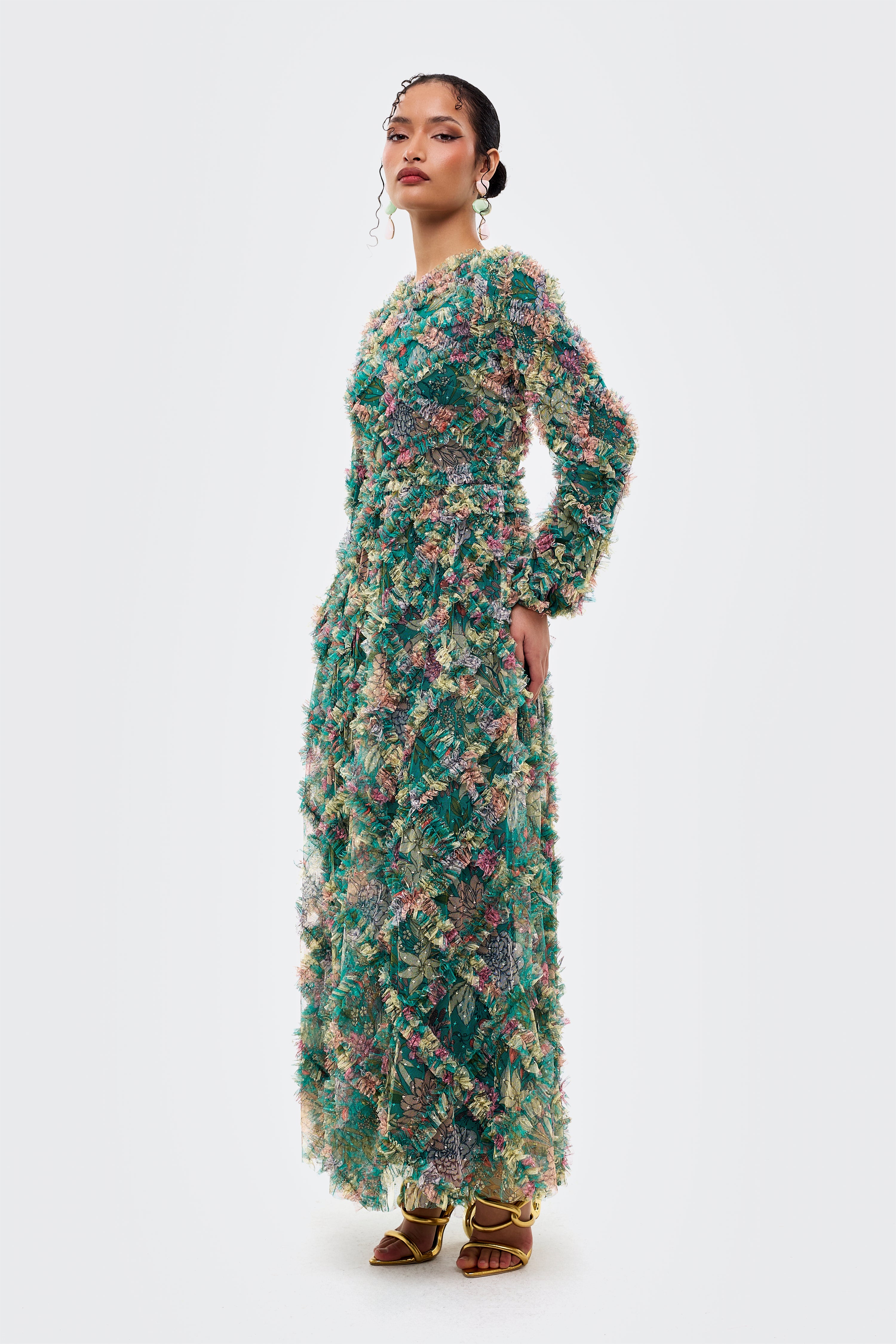 Maia Modest Ruffle Maxi Dress | MTZ260217