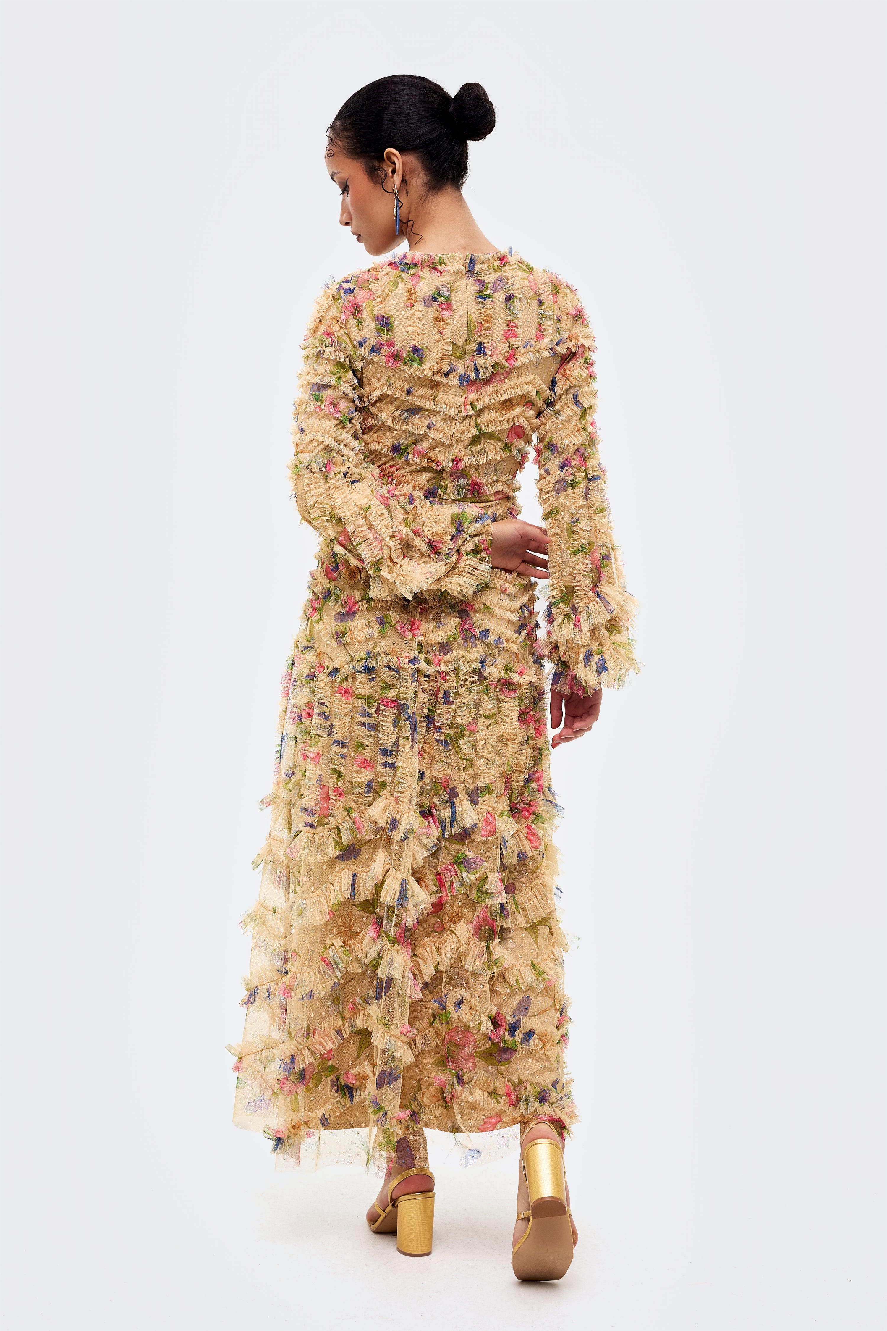 Zofia Modest Ruffle Maxi Dress | MTZ260216