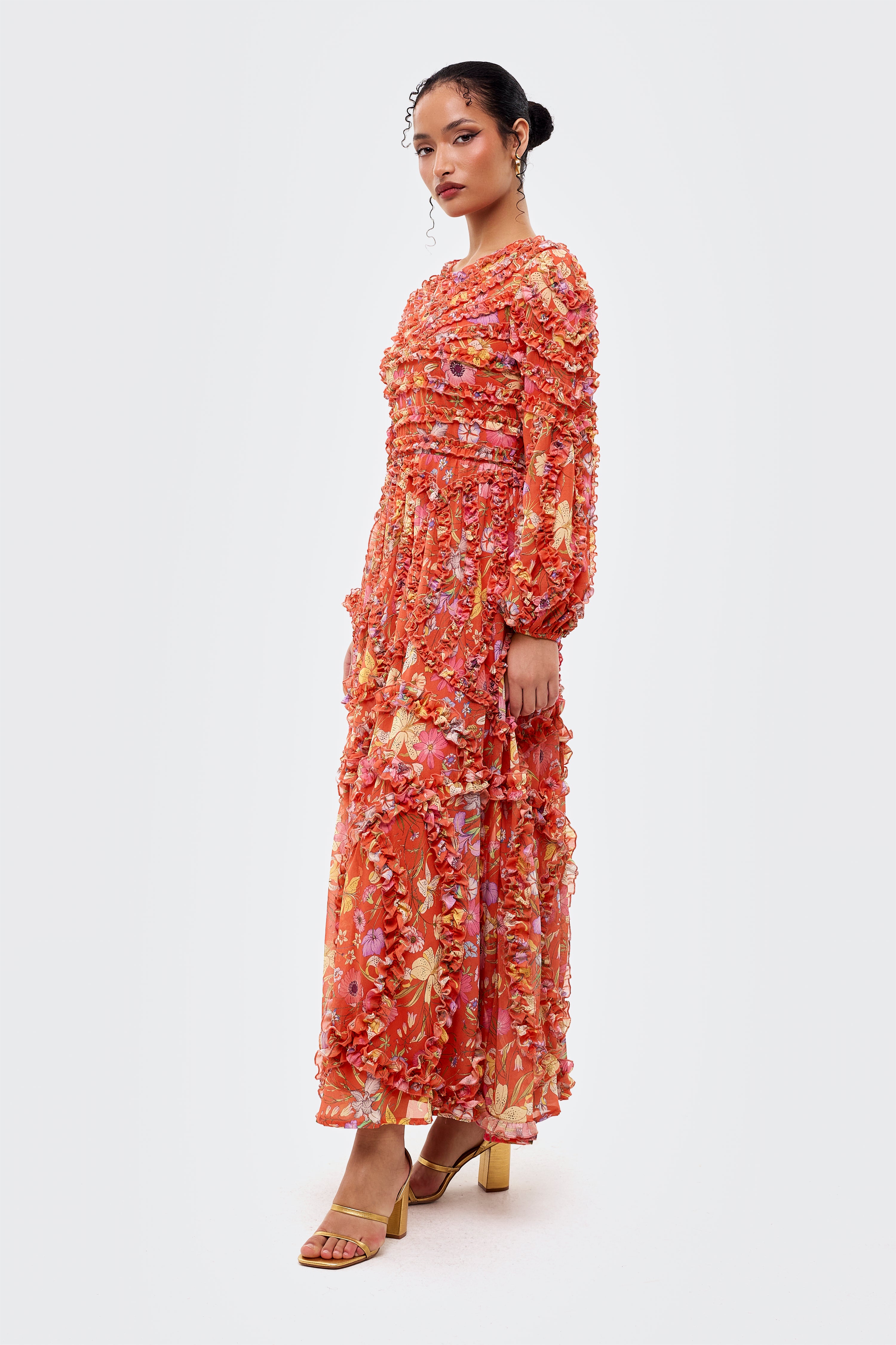 Soren Modest Ruffle Maxi Dress | MTZ260222