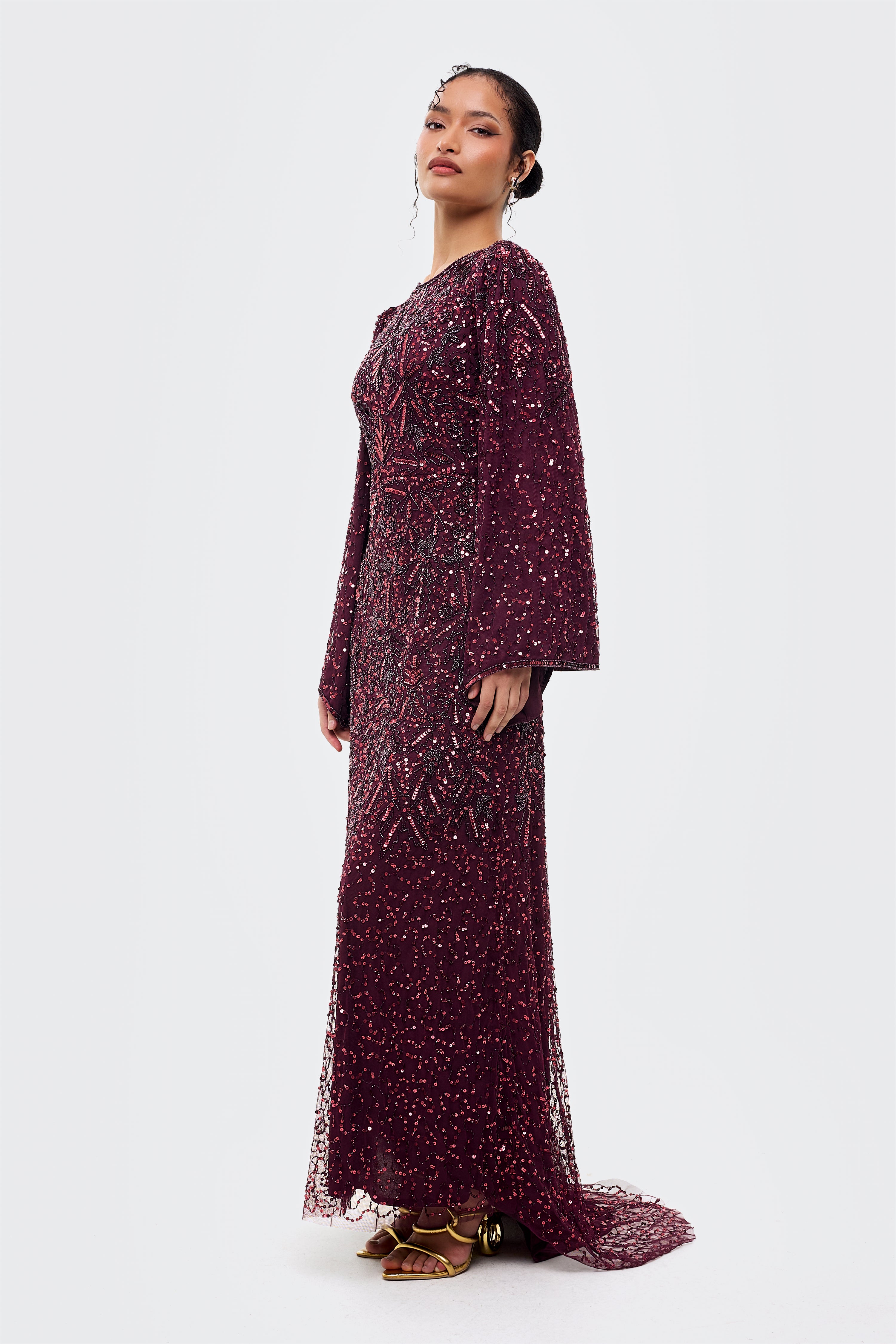 Riham Modest Sequin Maxi Dress | MTZ260311