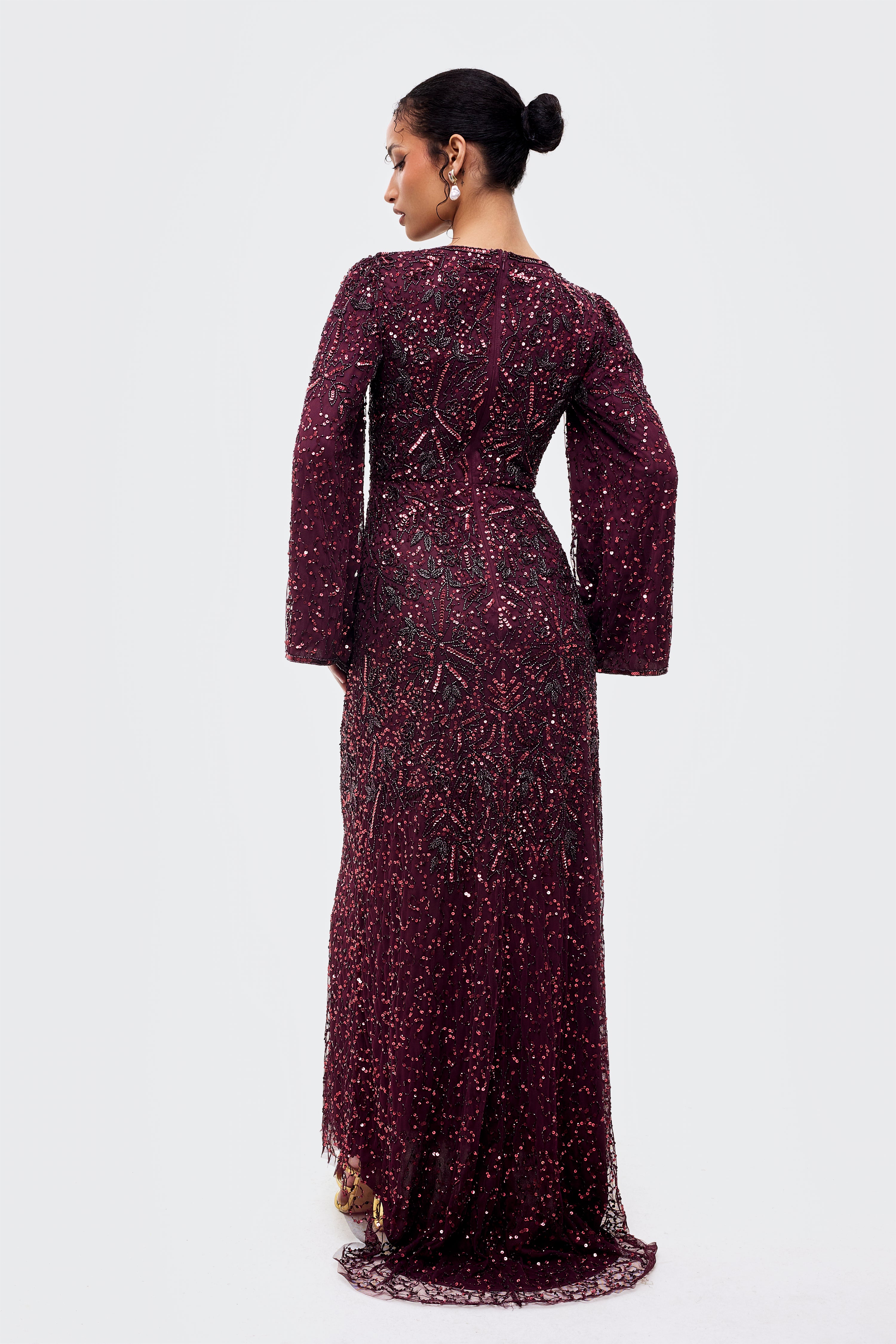 Riham Modest Sequin Maxi Dress | MTZ260311