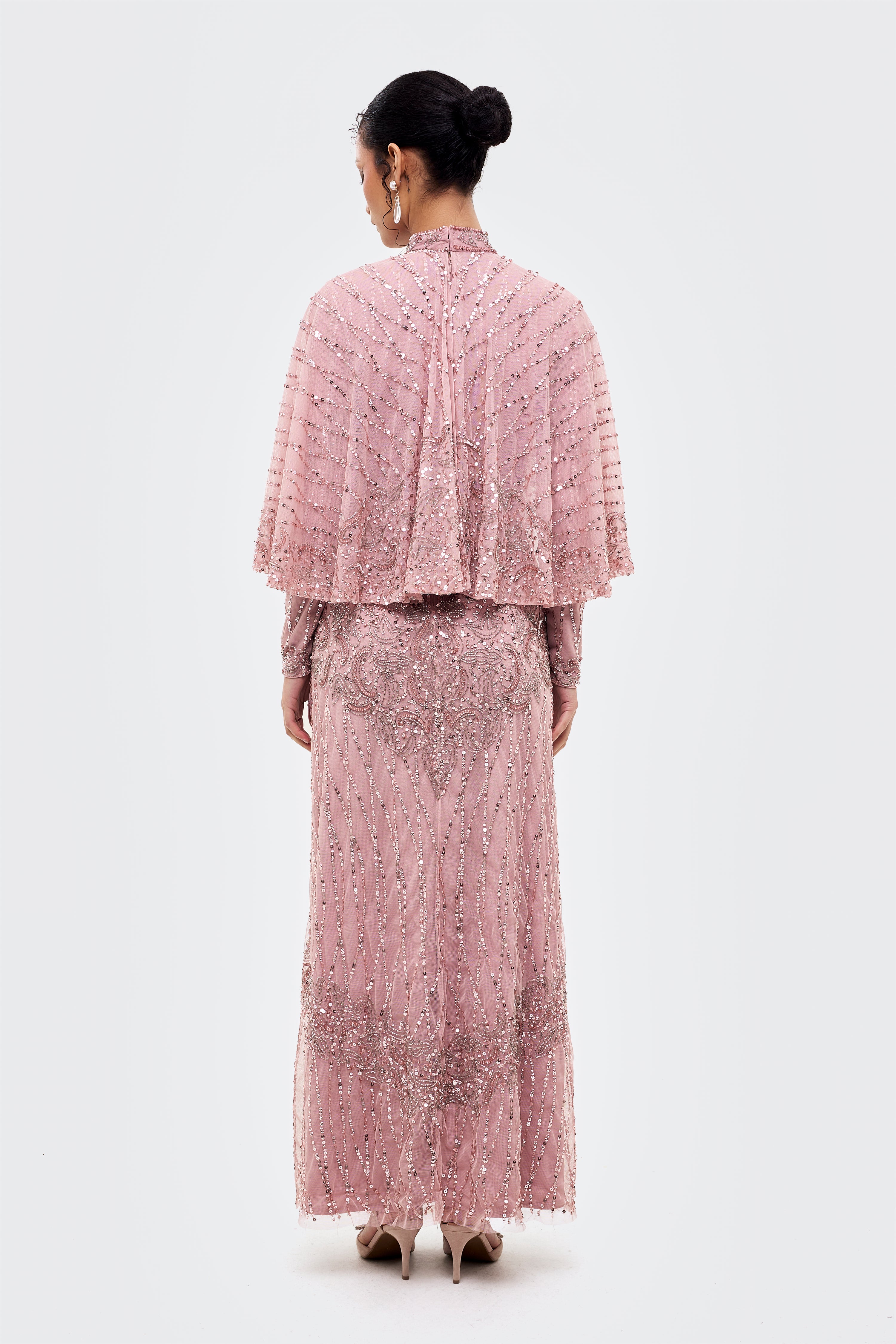Melanie Modest Sequin Maxi Dress | MTZ260103