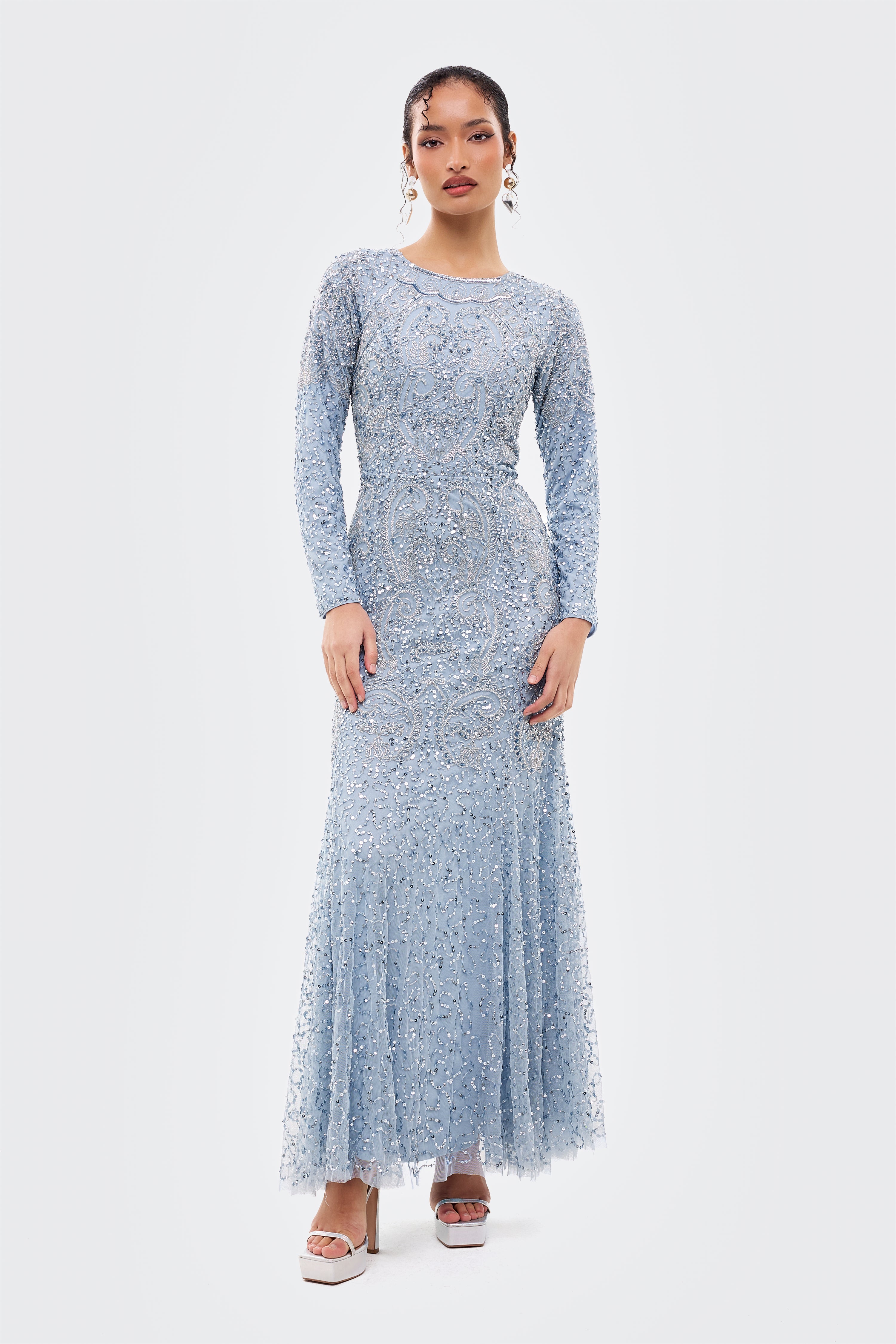 Sihem Modest Sequin Maxi Dress