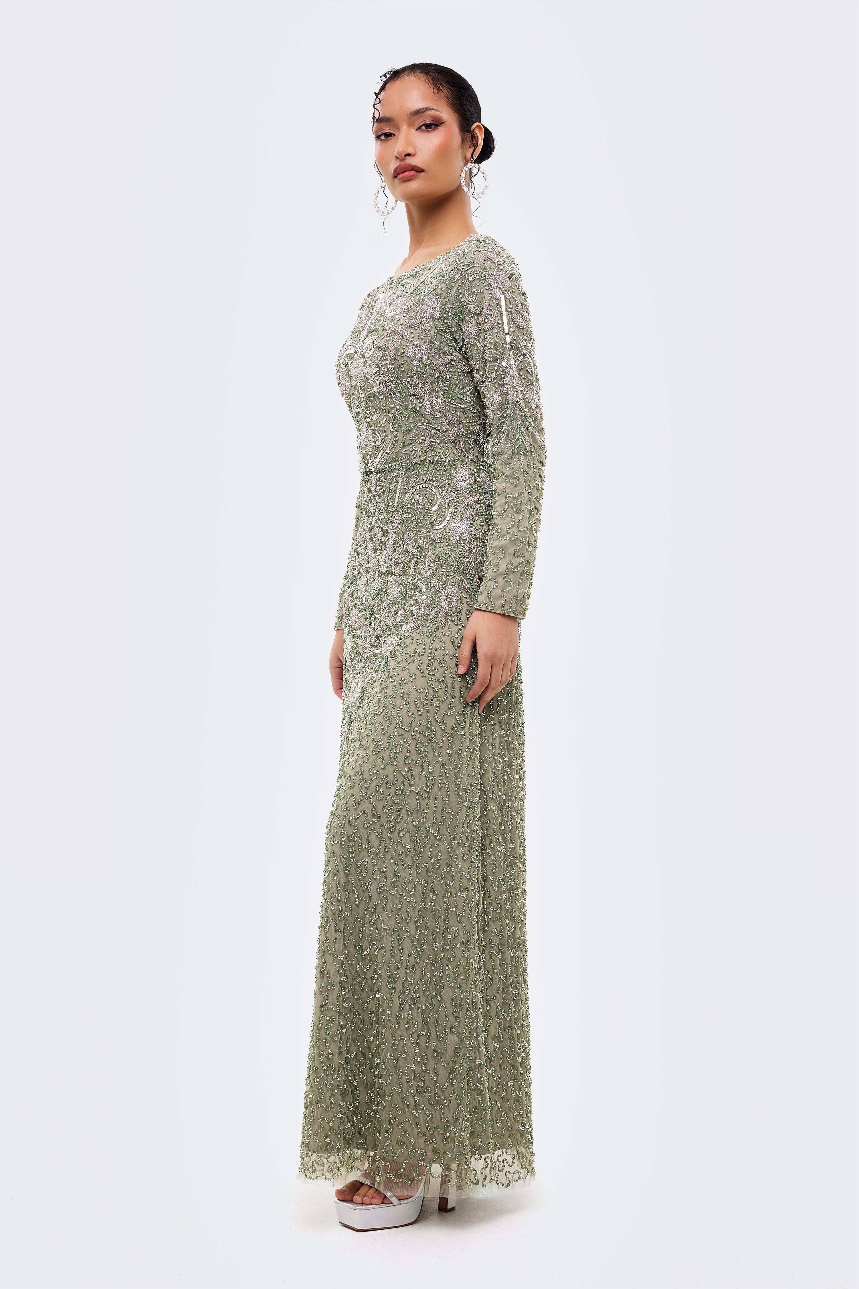 Meyem Modest Sequin Maxi Dress | MTZ260112