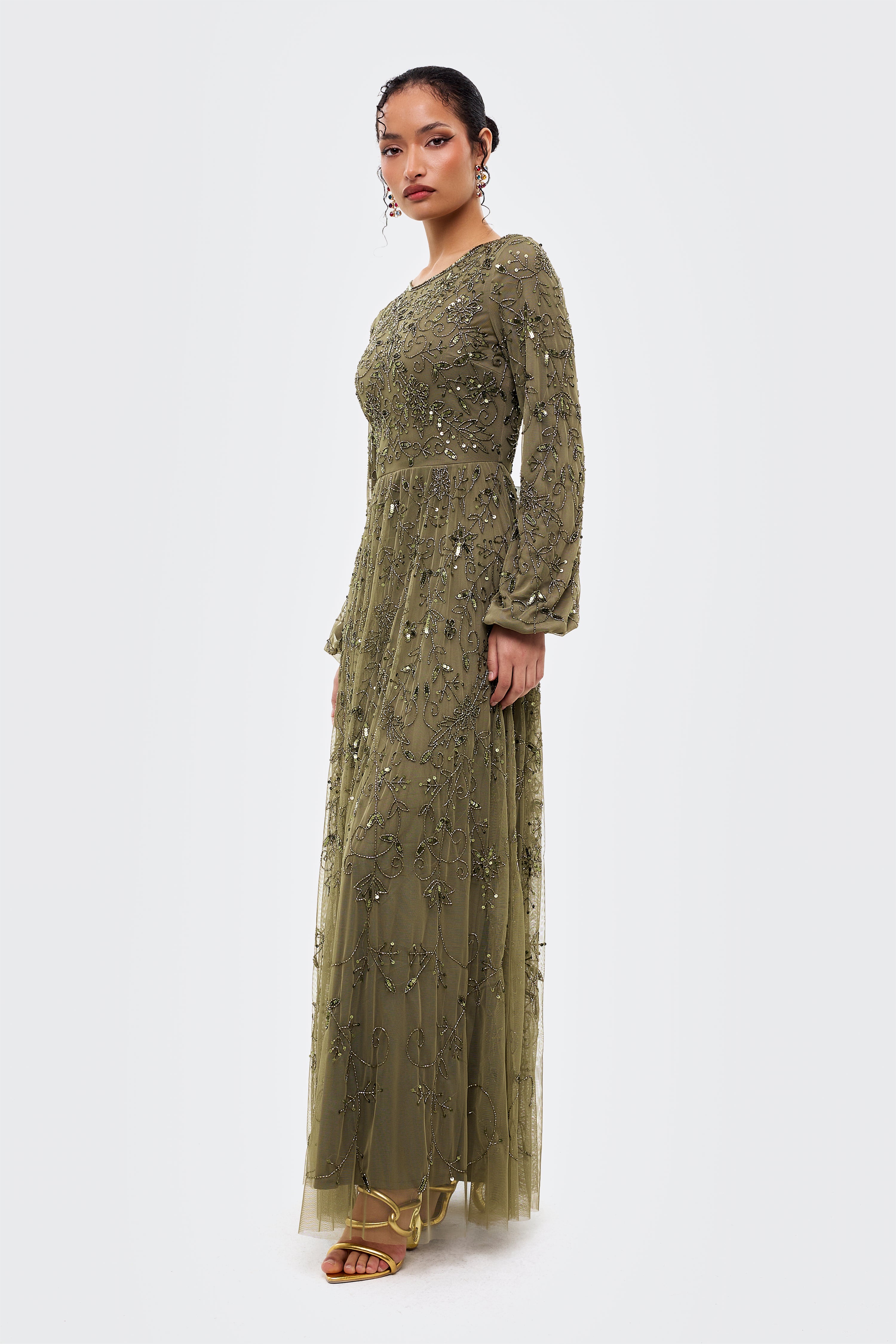 Nezha Modest Sequin Maxi Dress | MTZ260107