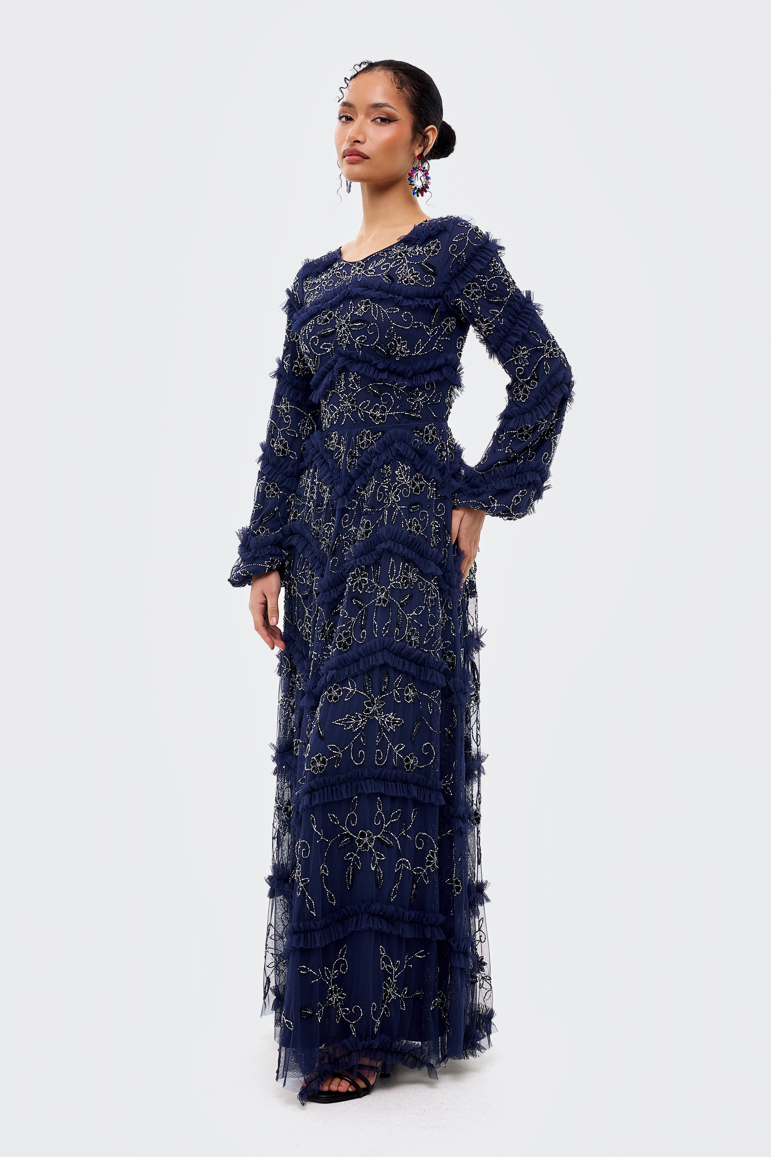 Lilah Modest Sequin Maxi Dress | MTZ260104