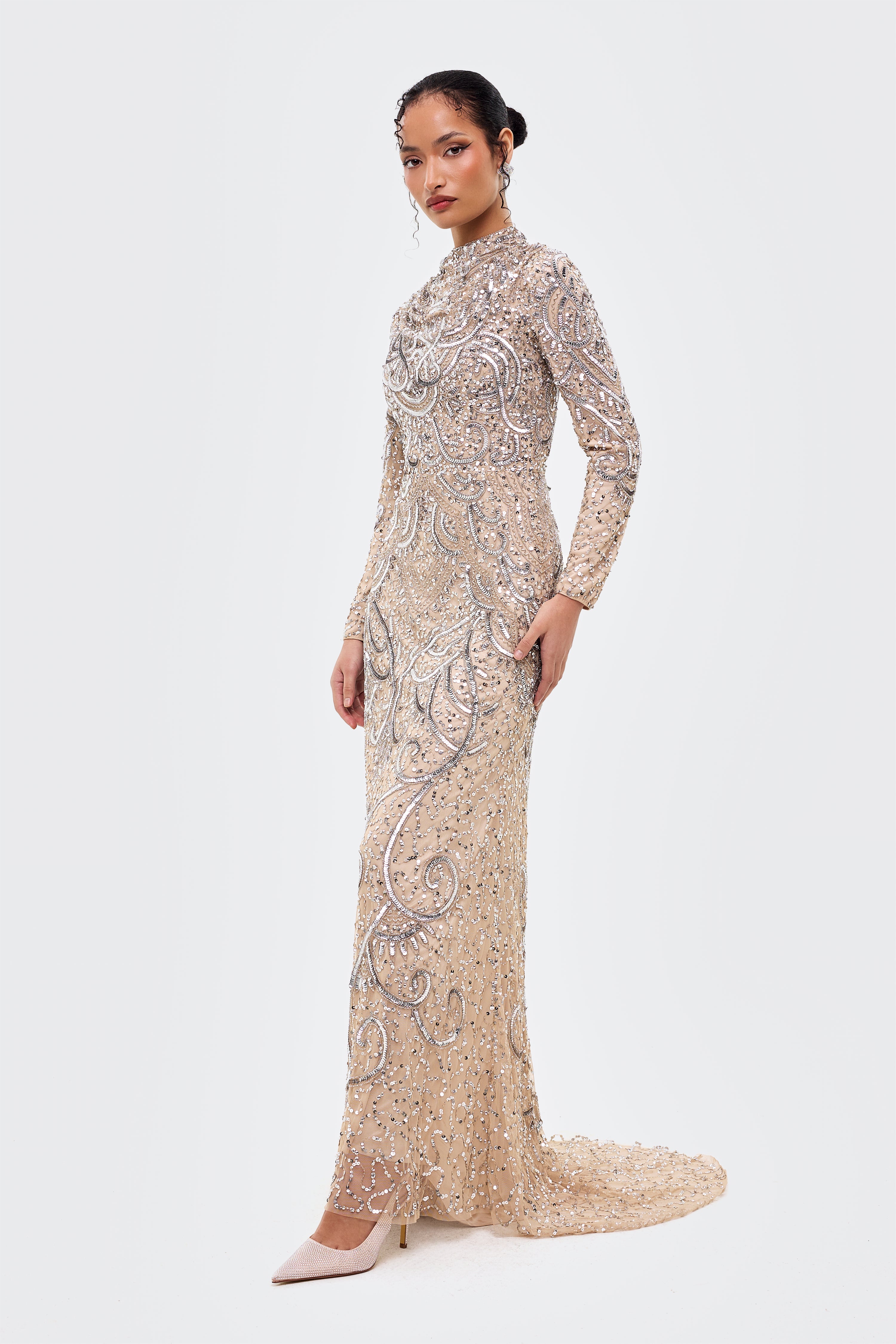 Raya Modest Sequin Maxi Dress | MTZ260313