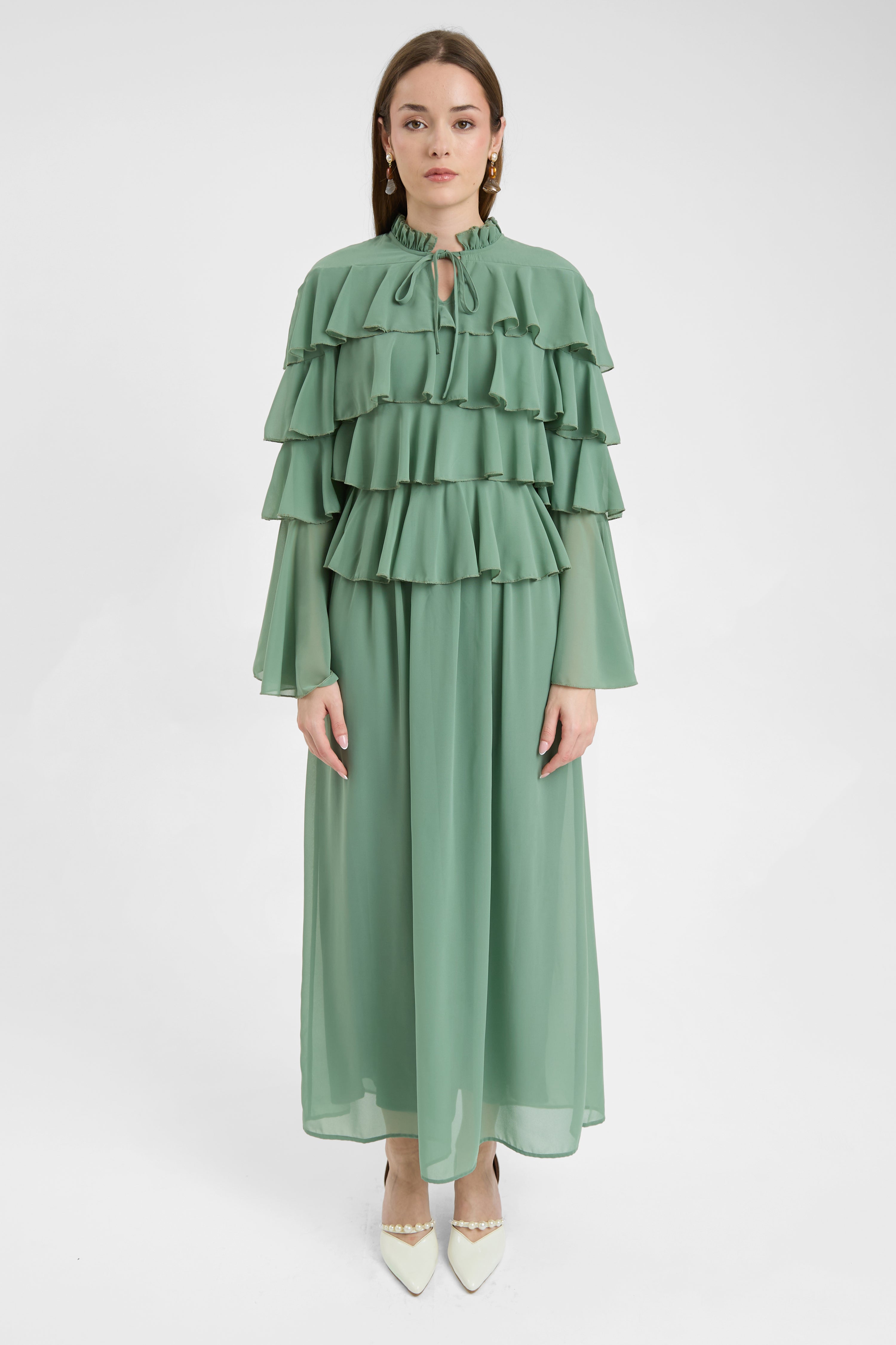 Aria Modest Chiffon Maxi Dress | MTZ250919
