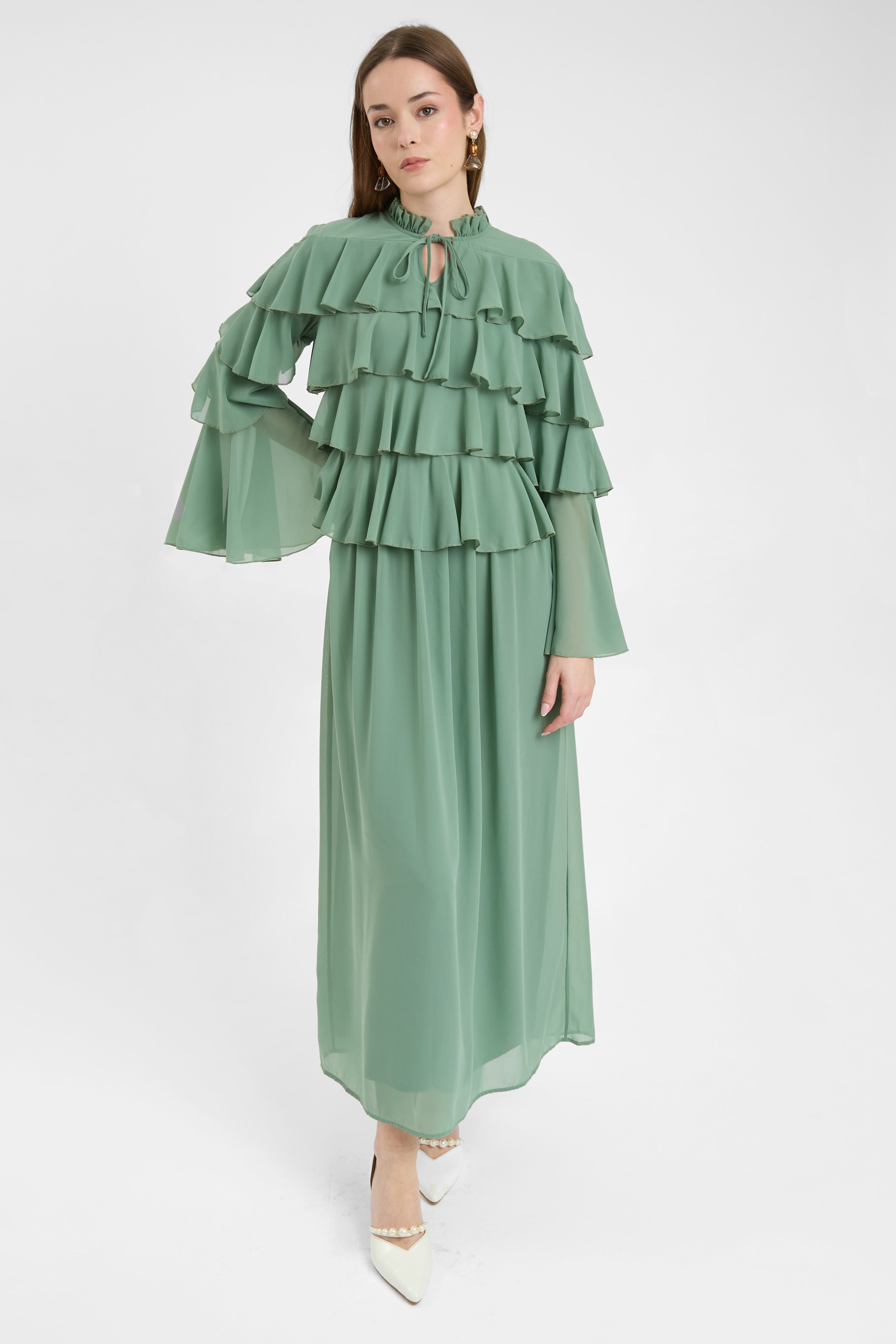 Aria Modest Chiffon Maxi Dress | MTZ250919