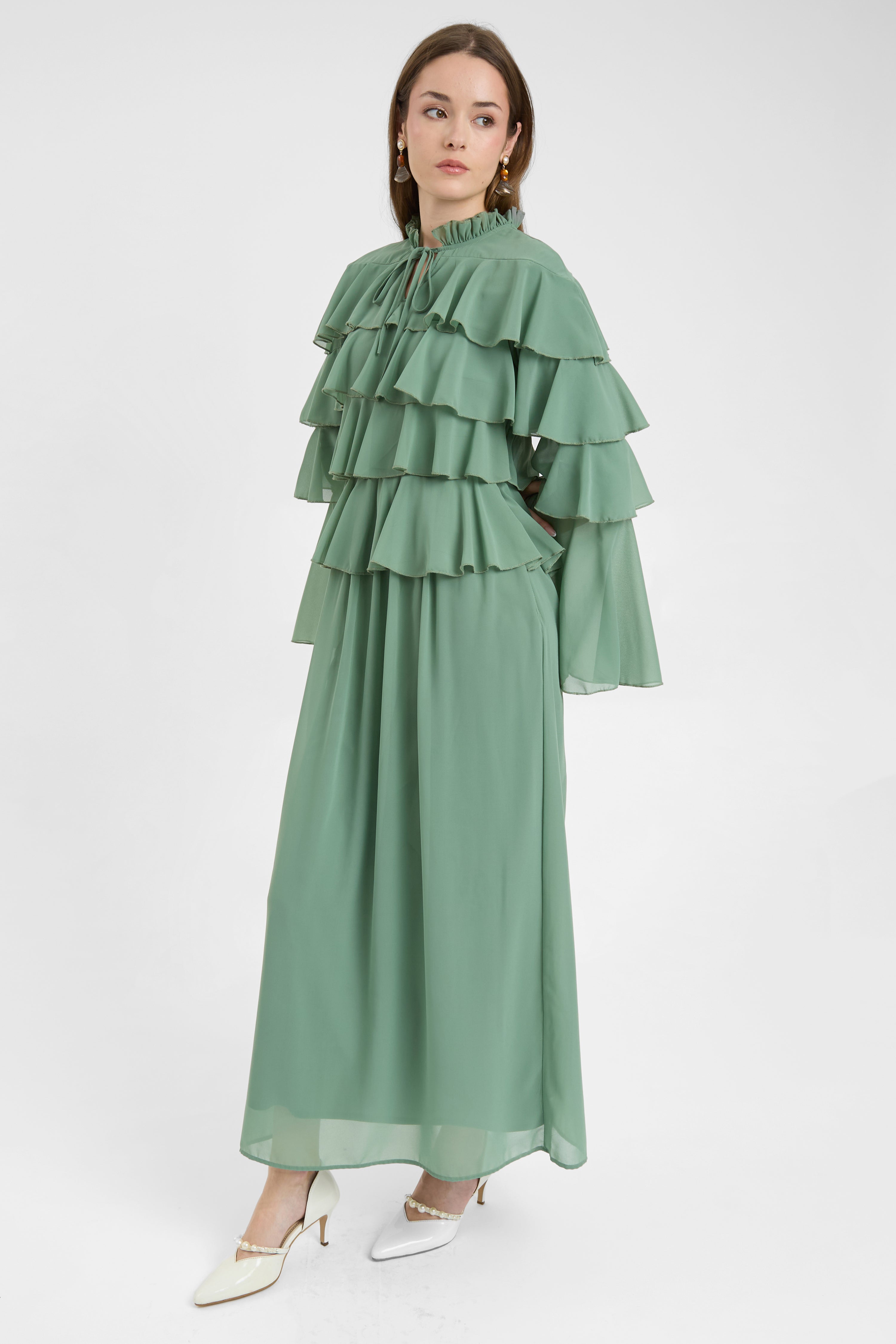 Aria Modest Chiffon Maxi Dress | MTZ250919