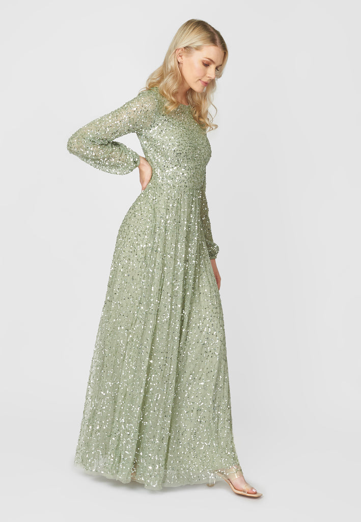 FIZA EMBELLISHED SEQUIN DRESS