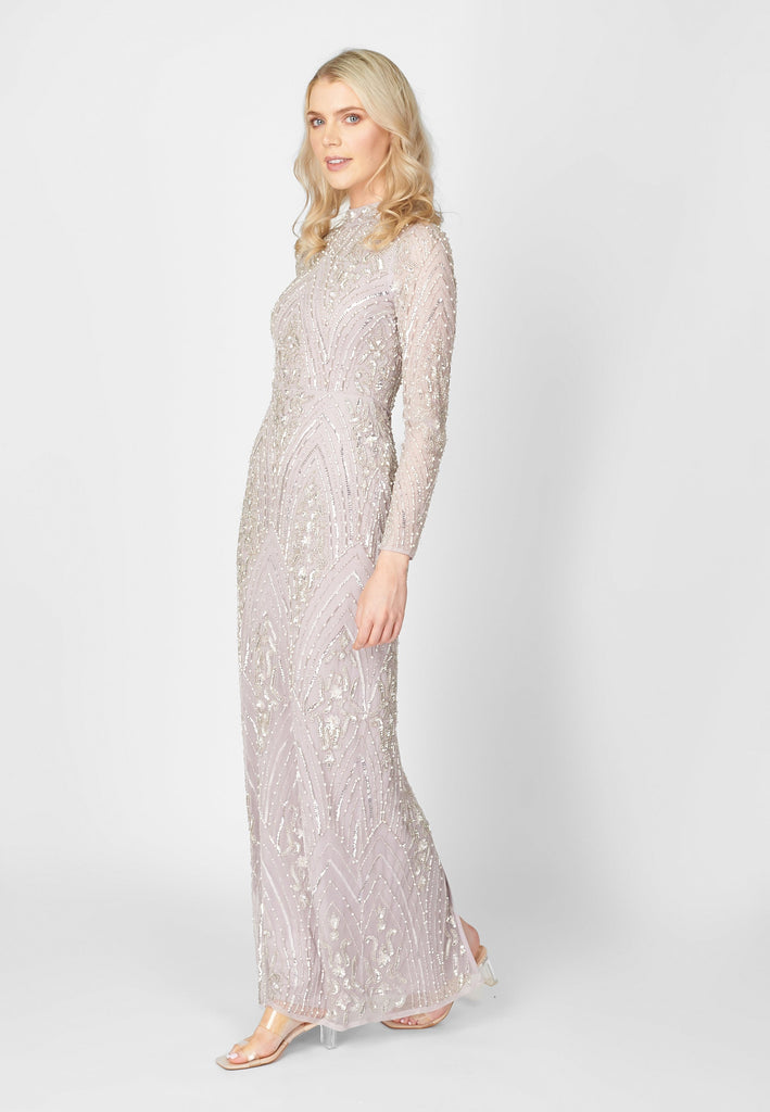 LAYLA EMBELLISHED SEQUIN MAXI DRESS