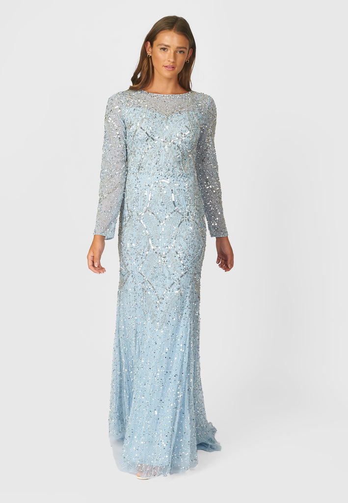 HANIYA EMBELLISHED SEQUIN DRESS