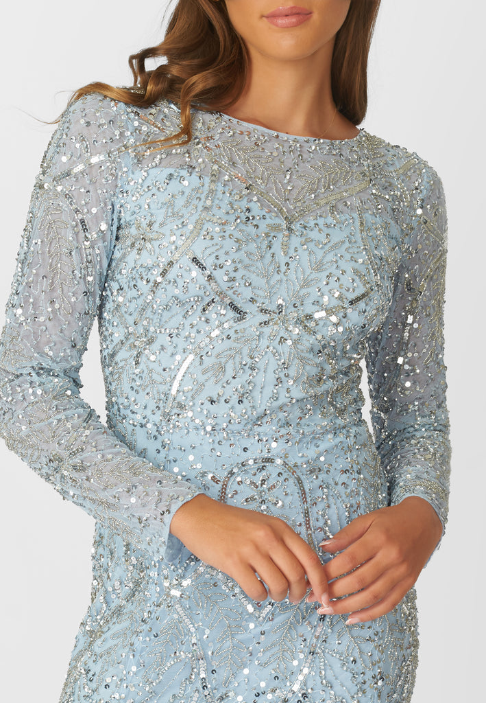 HANIYA EMBELLISHED SEQUIN DRESS