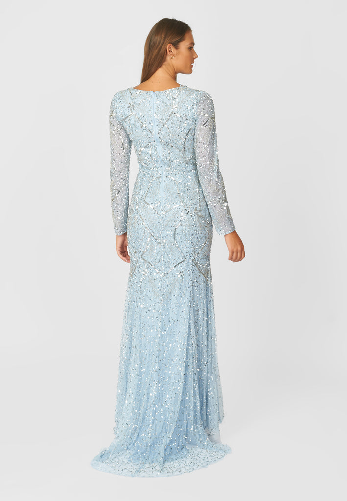 HANIYA EMBELLISHED SEQUIN DRESS