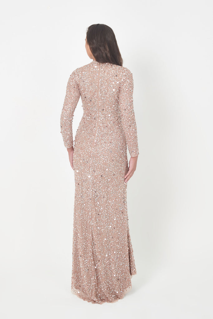 FALAK EMBELLISHED SEQUIN DRESS