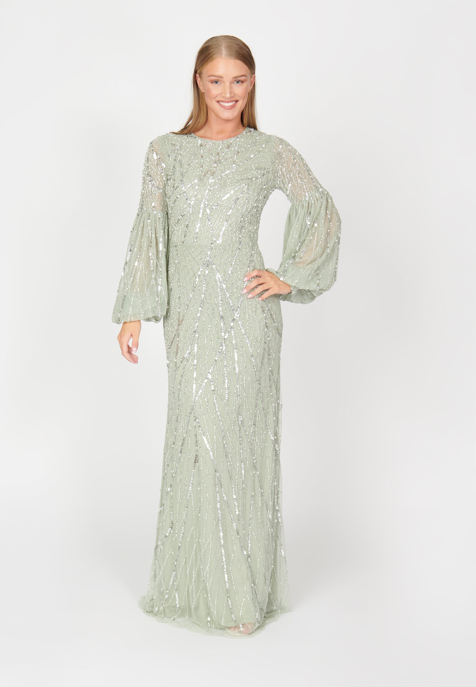Siennaa Embellished Sequin Maxi Dress | MTZ230604