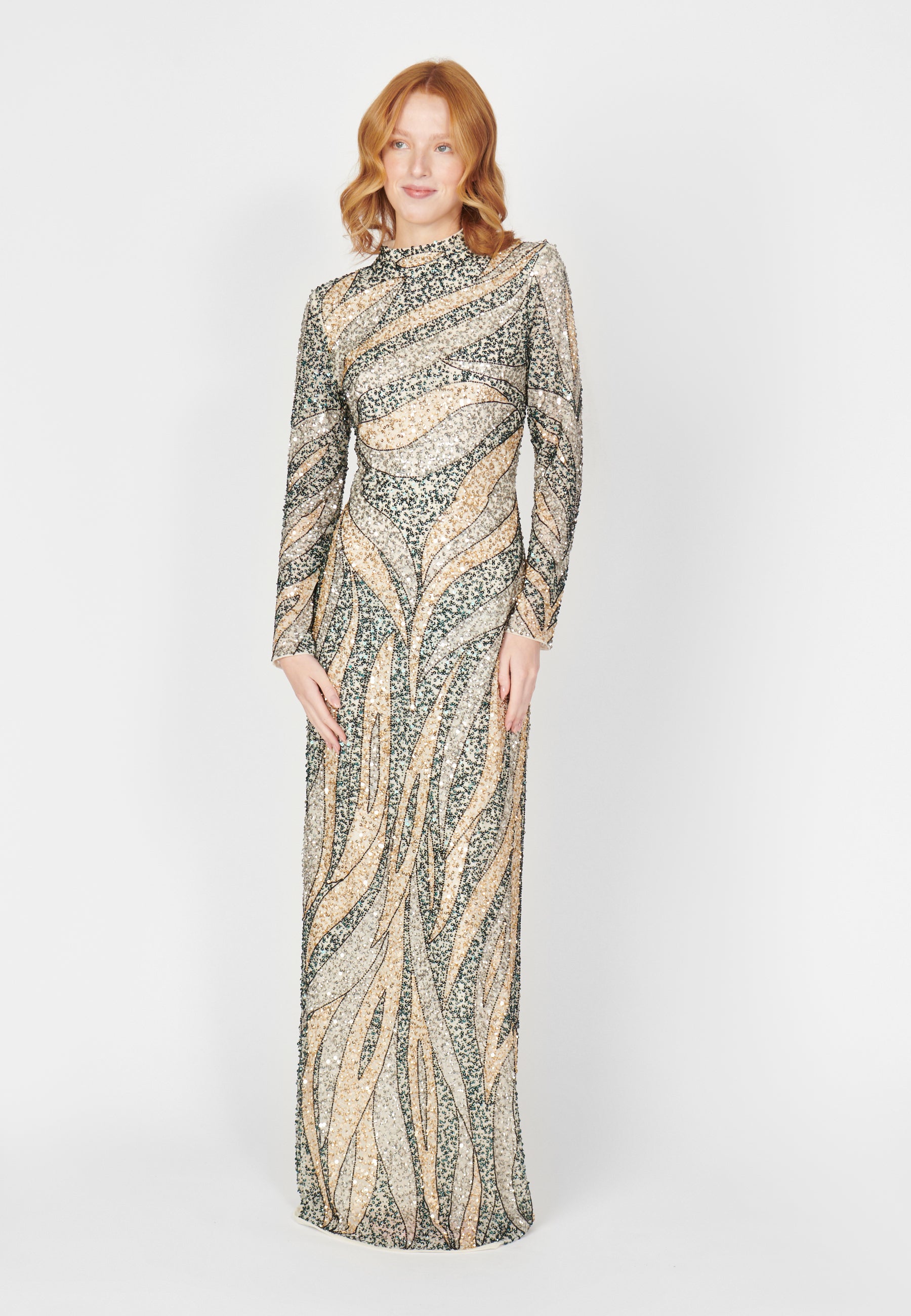 Rosie Embellished Sequin Maxi Dress | MTZ230903