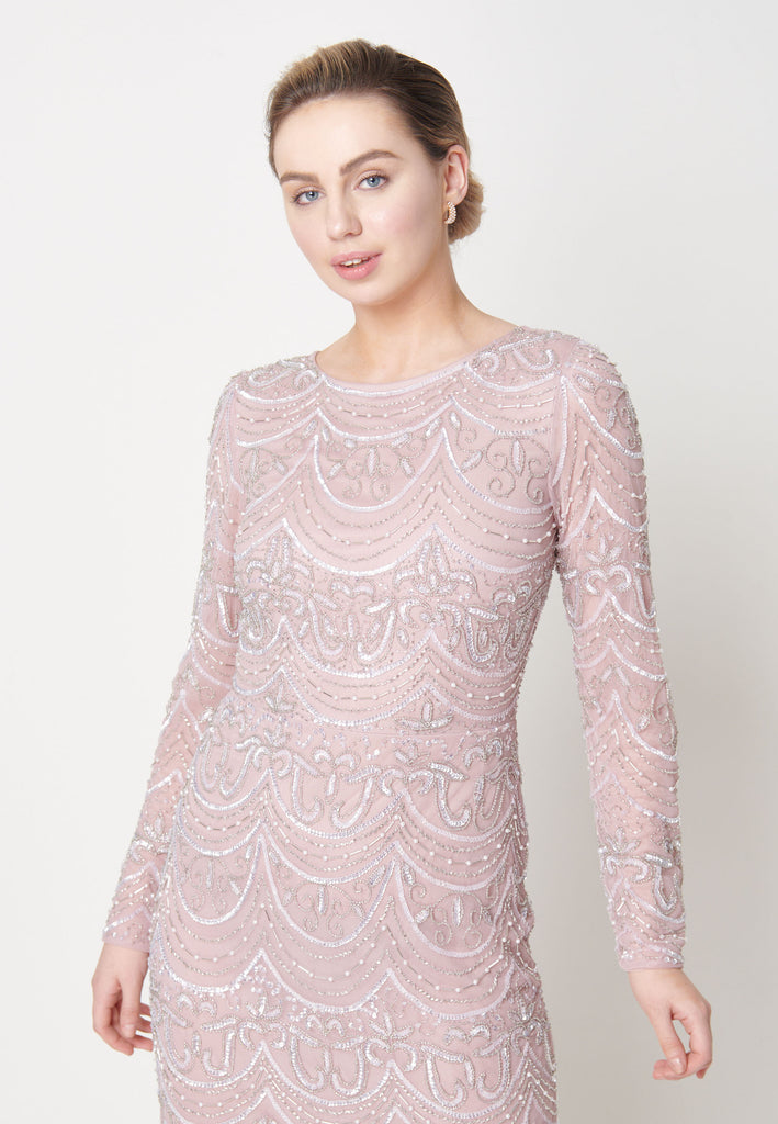 MAHA EMBELLISHED SEQUIN DRESS