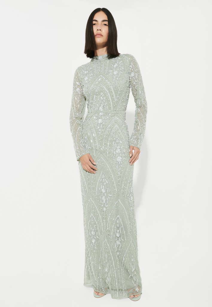 ESHMA MODEST EMBELLISHED SEQUIN DRESS 