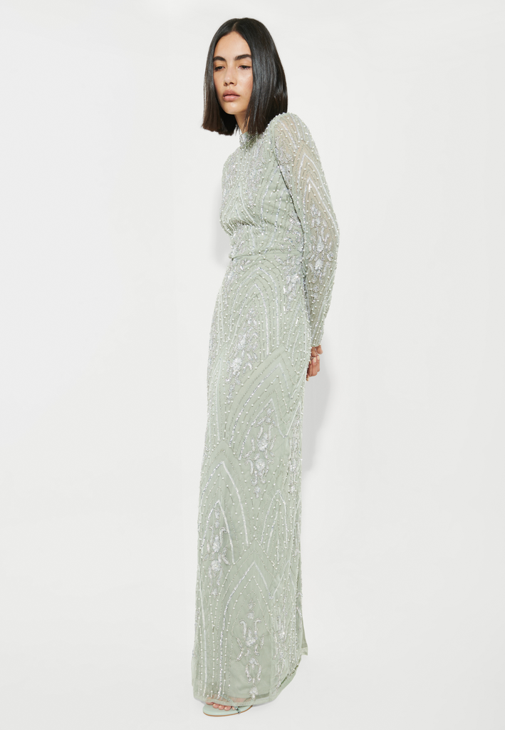 ESHMA MODEST EMBELLISHED SEQUIN DRESS 