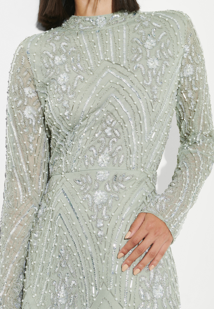 ESHMA MODEST EMBELLISHED SEQUIN DRESS 