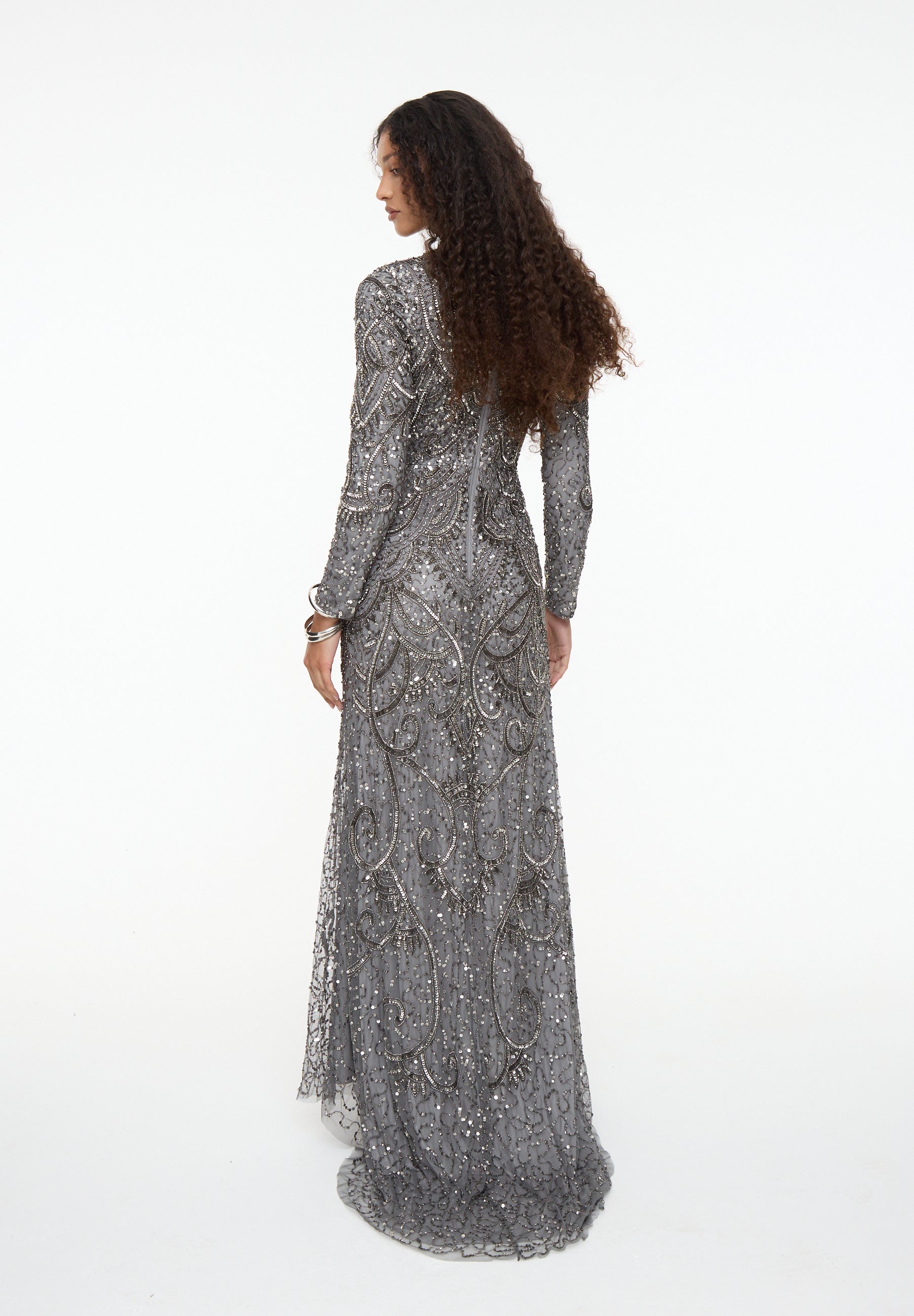 Jenna Embellished Sequin Maxi Dress | MTZ250813