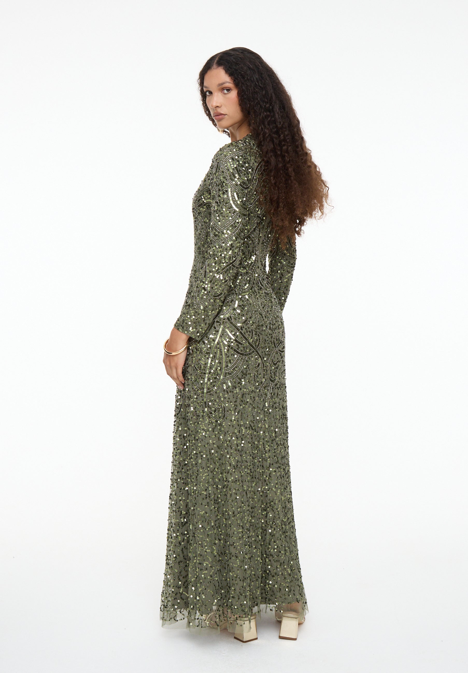 Derya Embellished Sequin Maxi Dress | MTZ250811