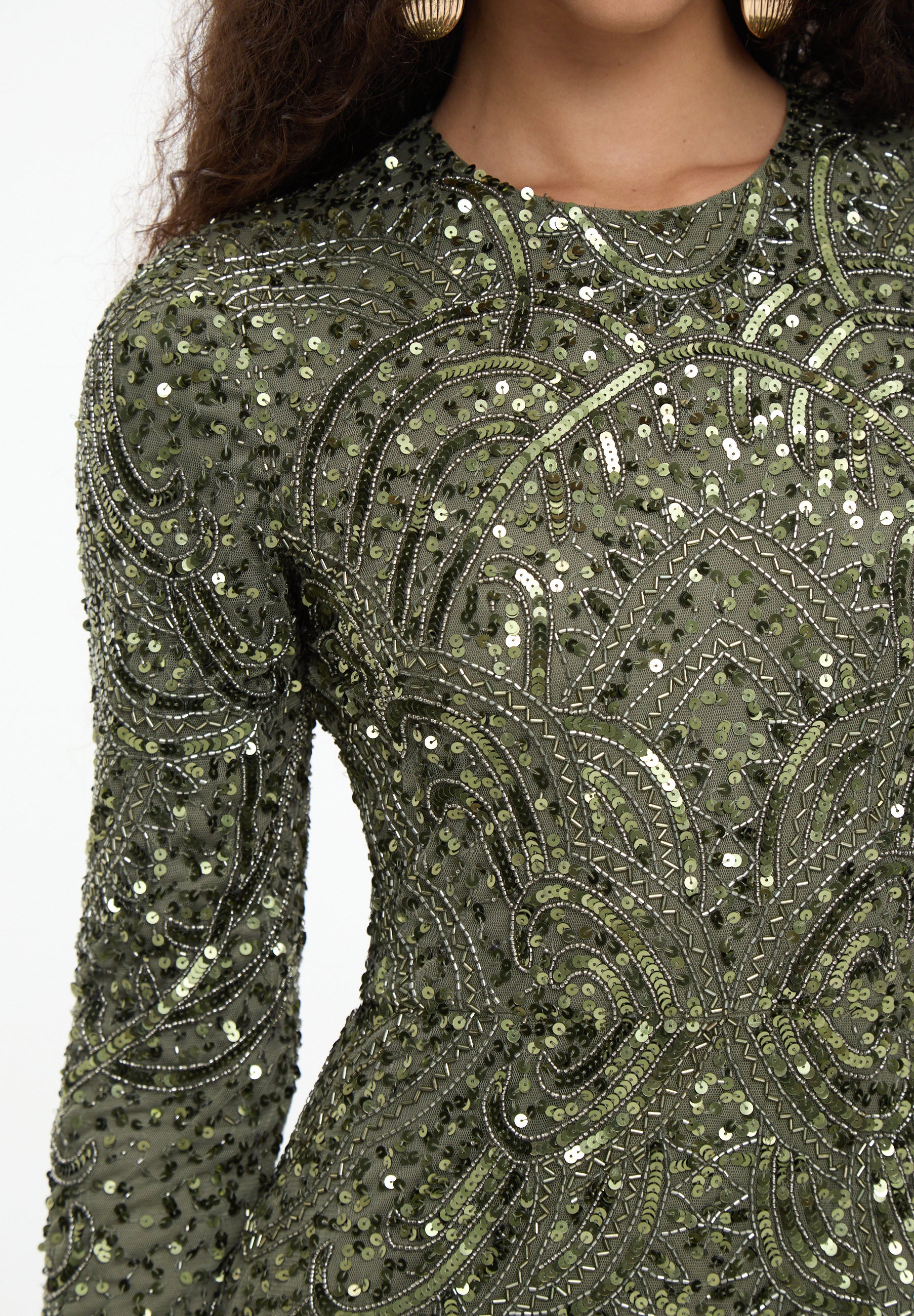 Derya Embellished Sequin Maxi Dress | MTZ250811