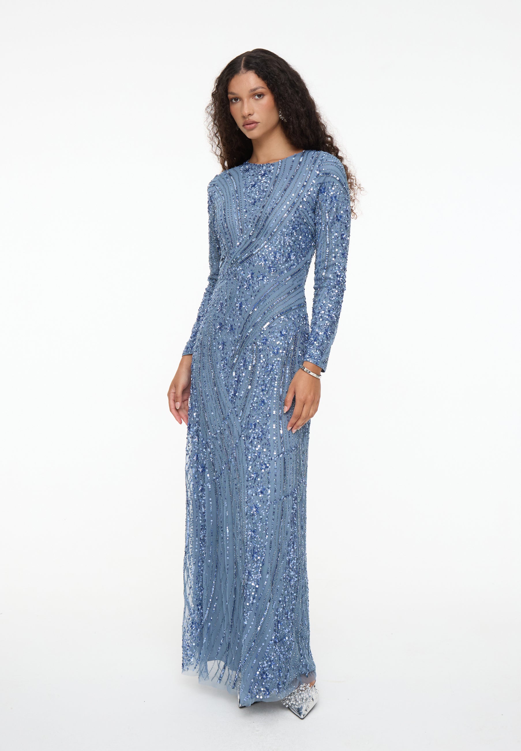 Treva Embellished Sequin Maxi Dress | MTZ260901