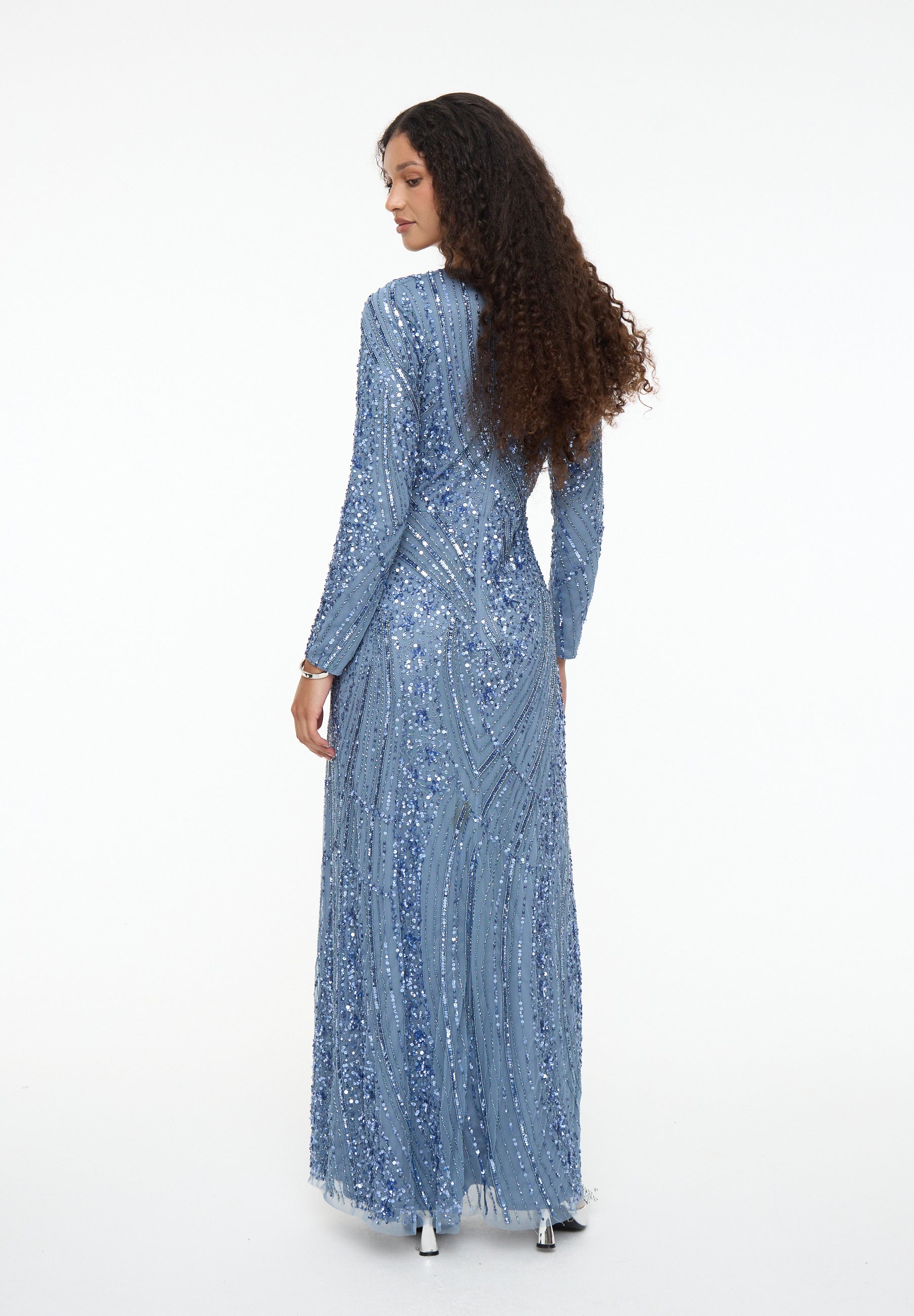 Treva Embellished Sequin Maxi Dress | MTZ260901