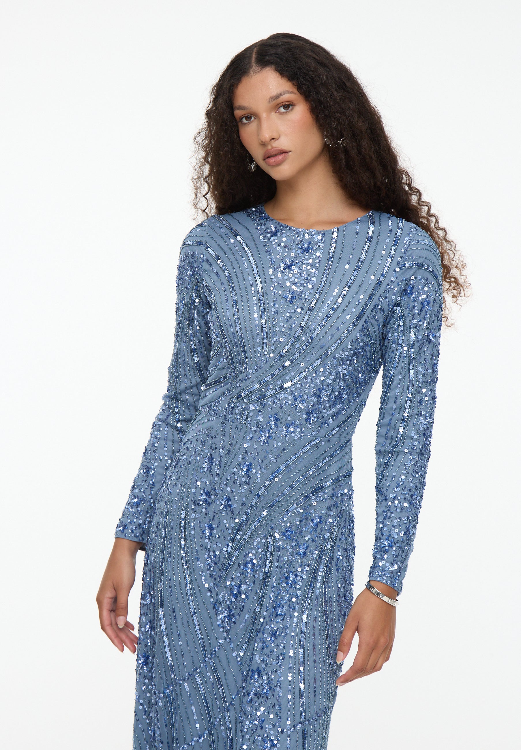 Treva Embellished Sequin Maxi Dress | MTZ260901