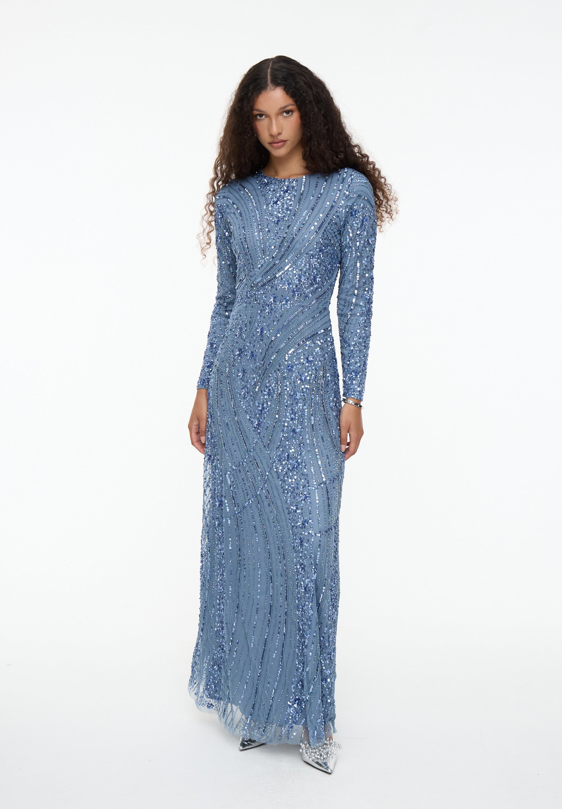 Treva Embellished Sequin Maxi Dress | MTZ260901