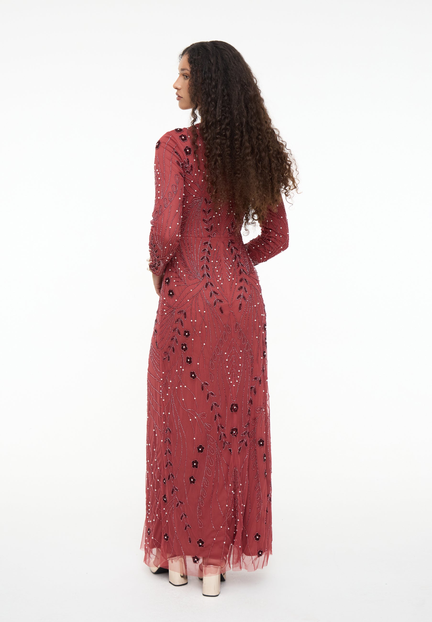 Reina Embellished Sequin Maxi Dress | MTZ250802